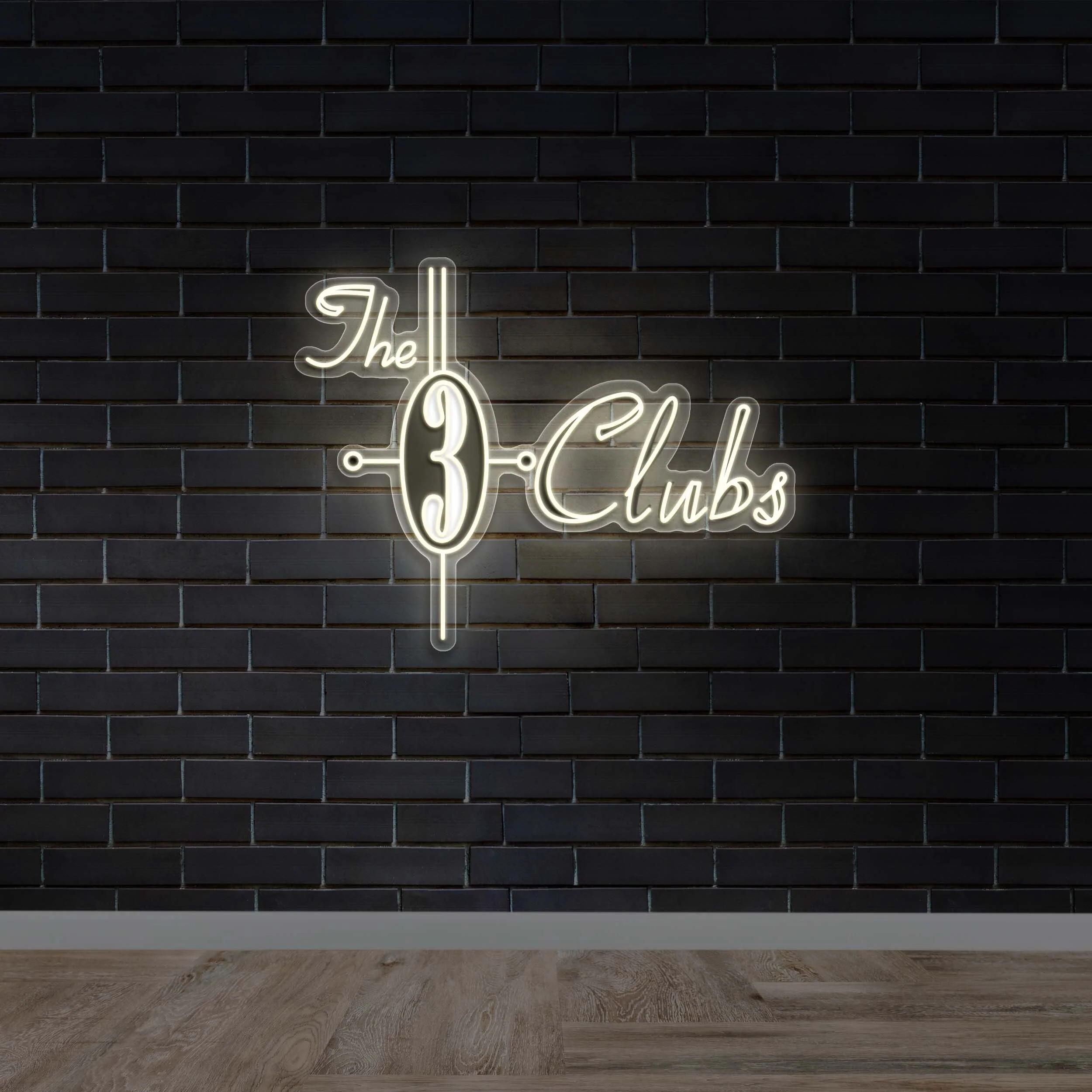 The 3 Clubs - Premium Neon Artwork