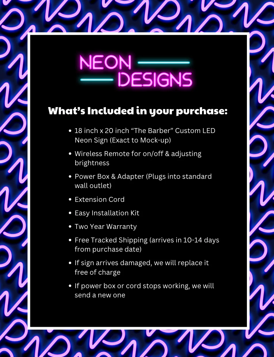 The barber - Premium Neon Artwork - Image 2