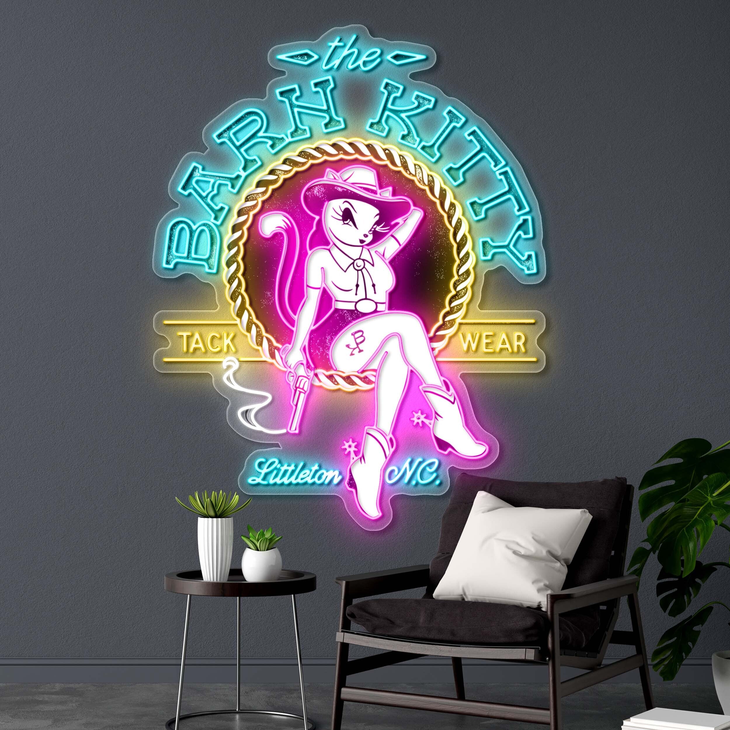 THE BARN KITTY - Premium Neon Artwork