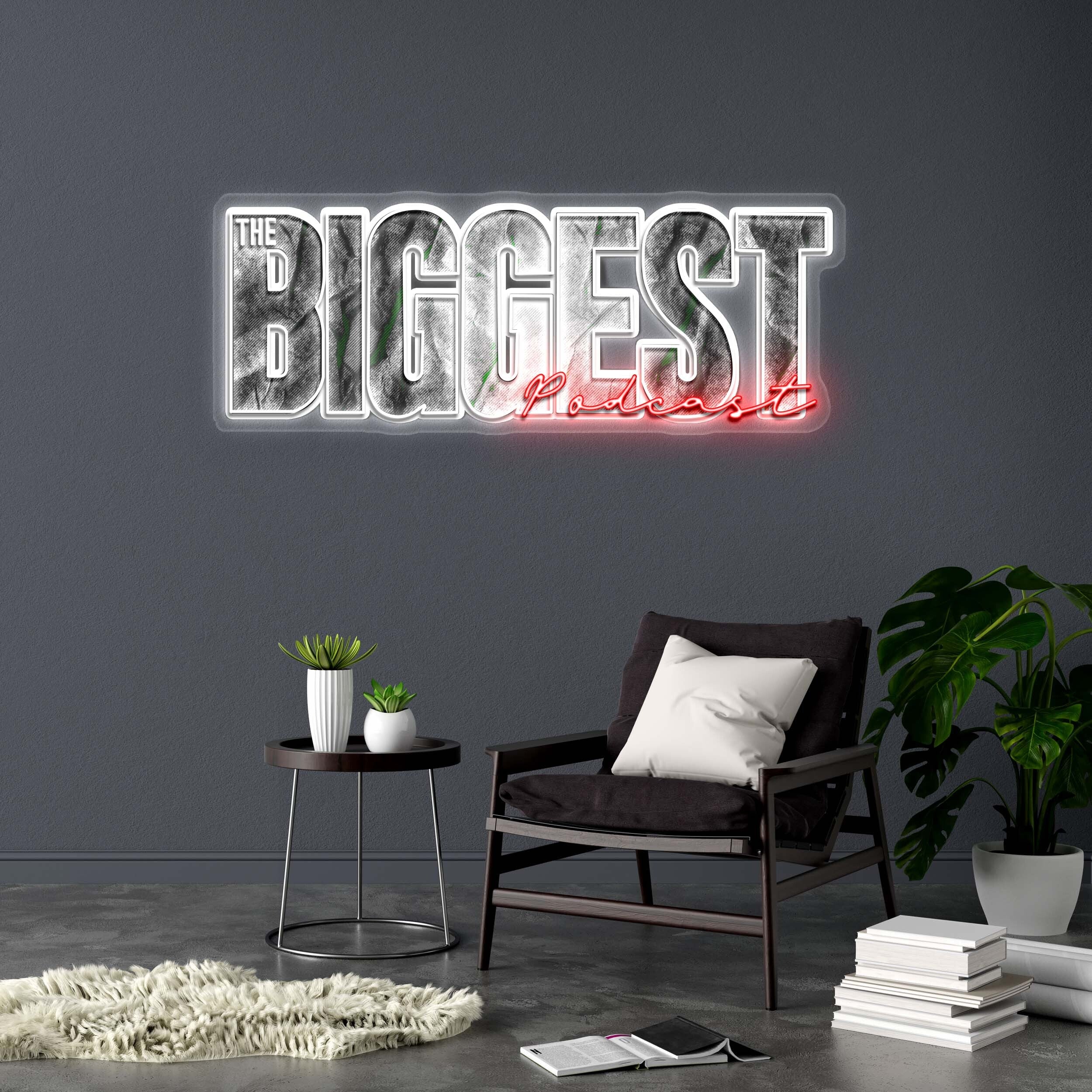 THE BIGGEST Podcast - Premium Neon Artwork