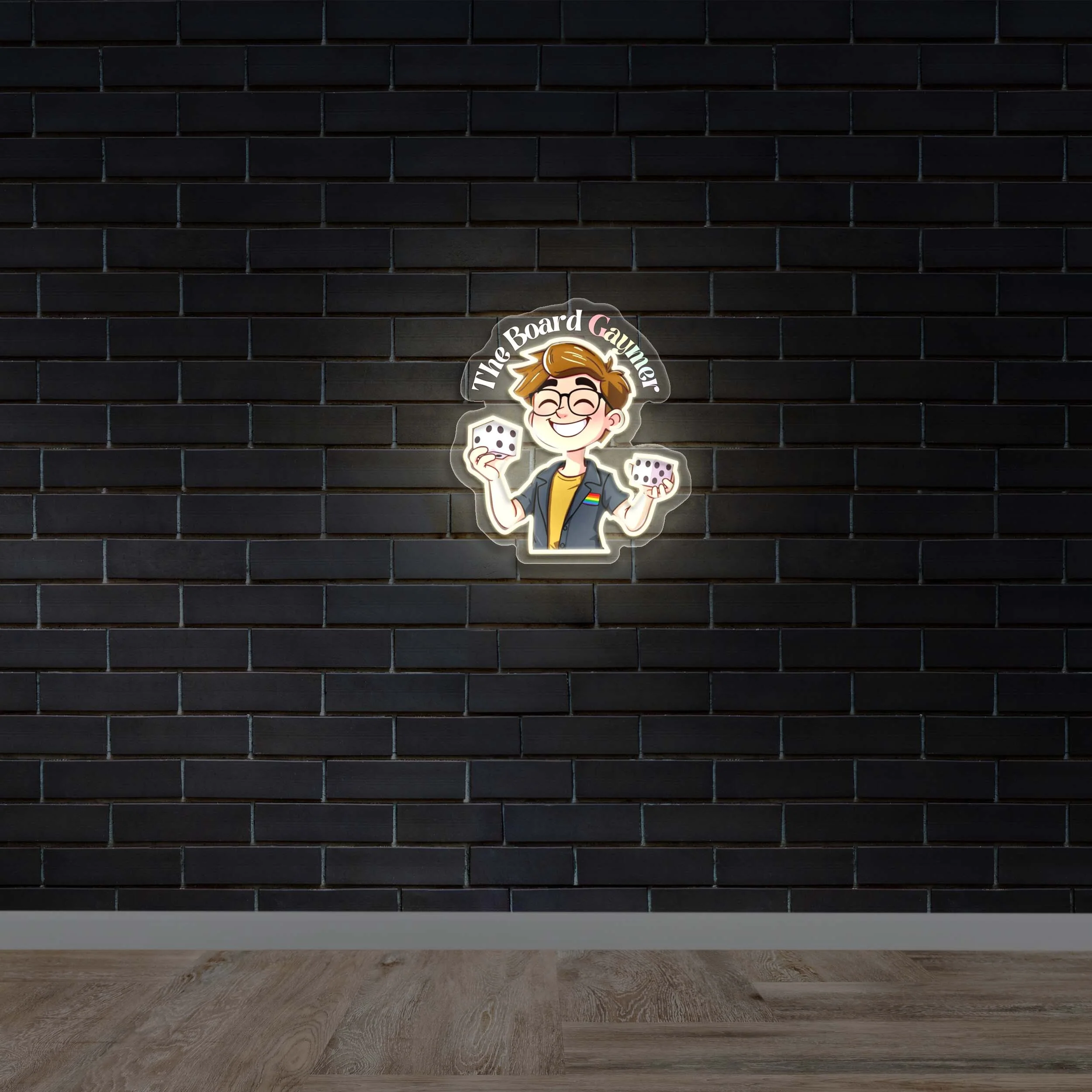The Board Gaymer Outlined - Premium Neon Artwork