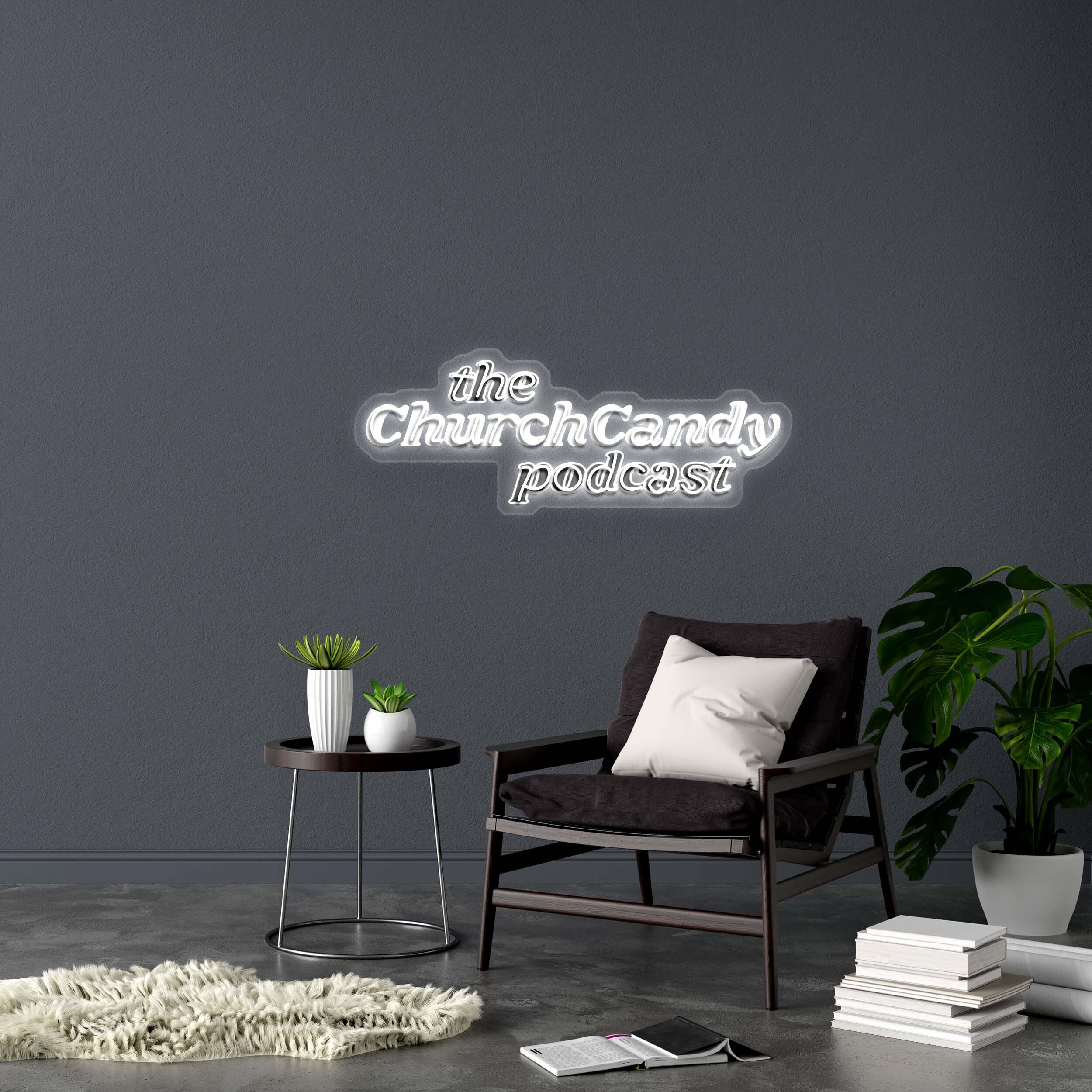 the Church Candy podcast - Premium Neon Artwork