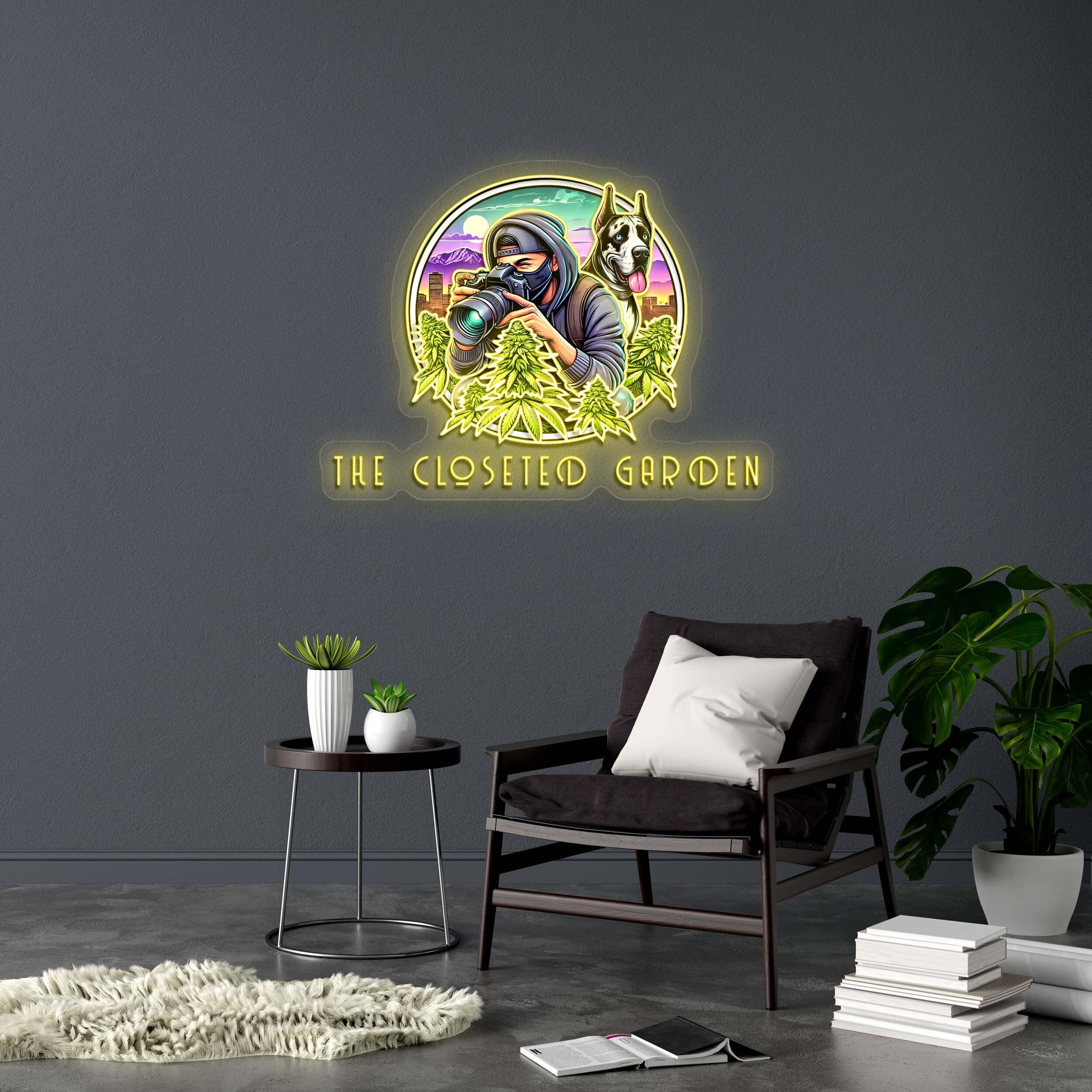 THE CLOSETED GARDEN - Premium Neon Artwork