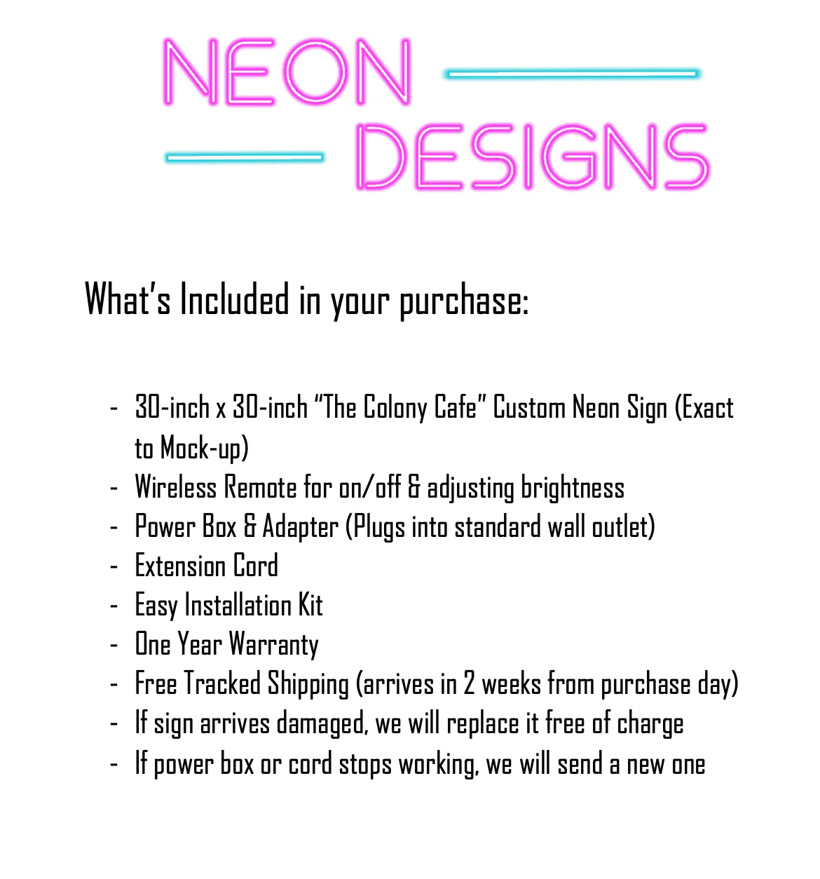 The Colony Cafe - Premium Neon Artwork - Image 2