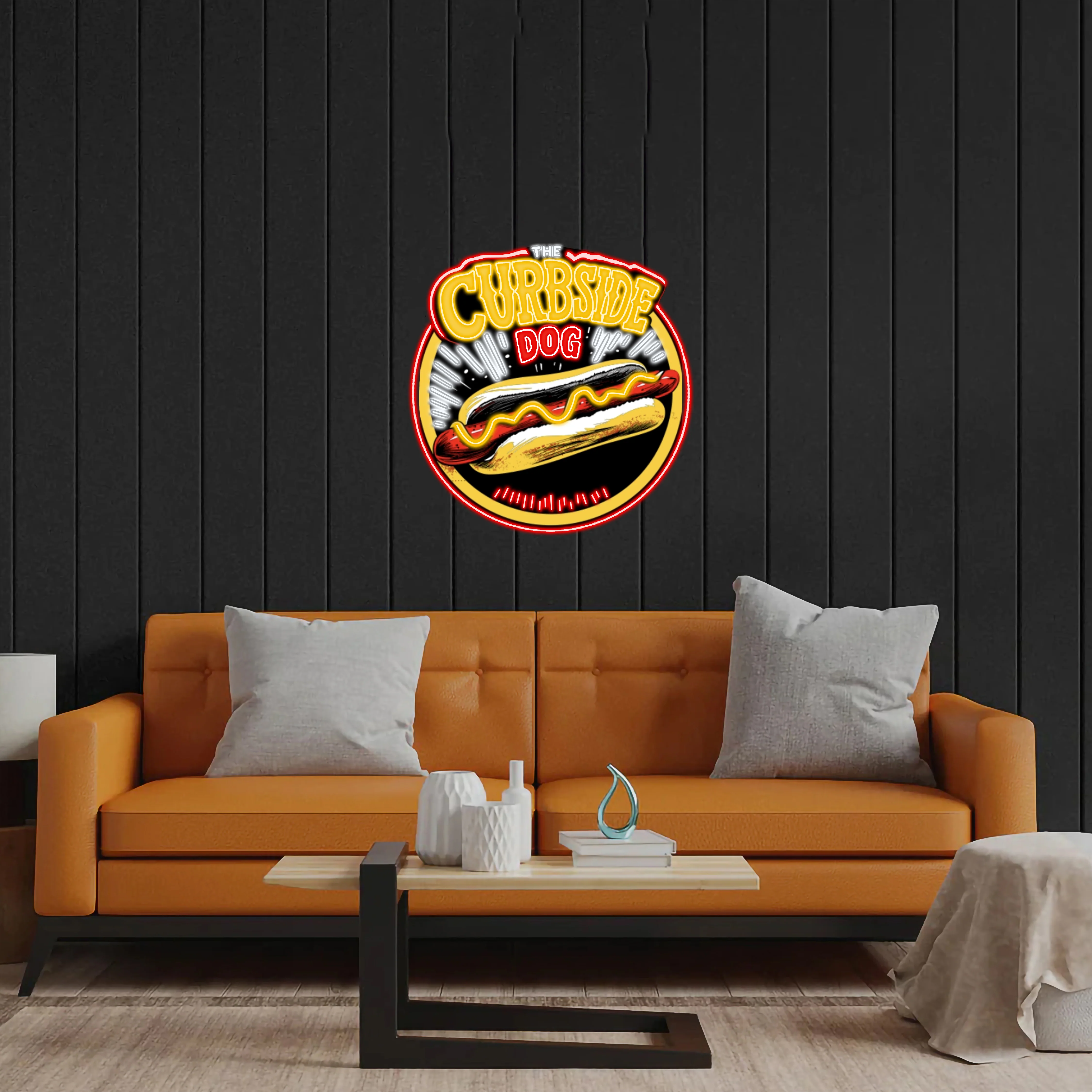 The Curbside Dog - Premium Neon Artwork