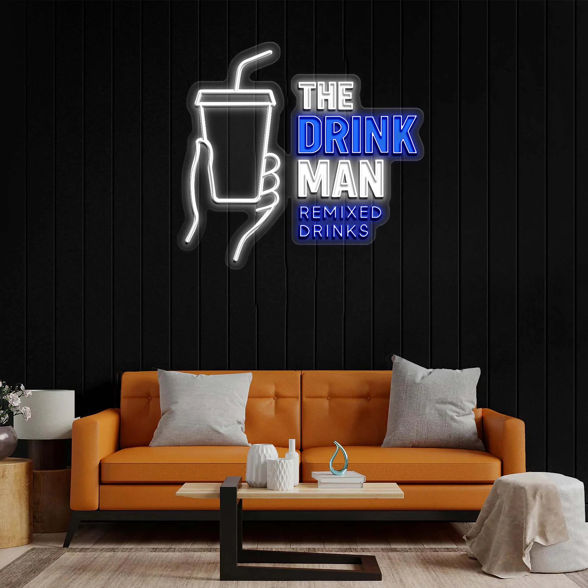 THE DRINK MAN REMIXED DRINKS -  Premium Neon Artwork