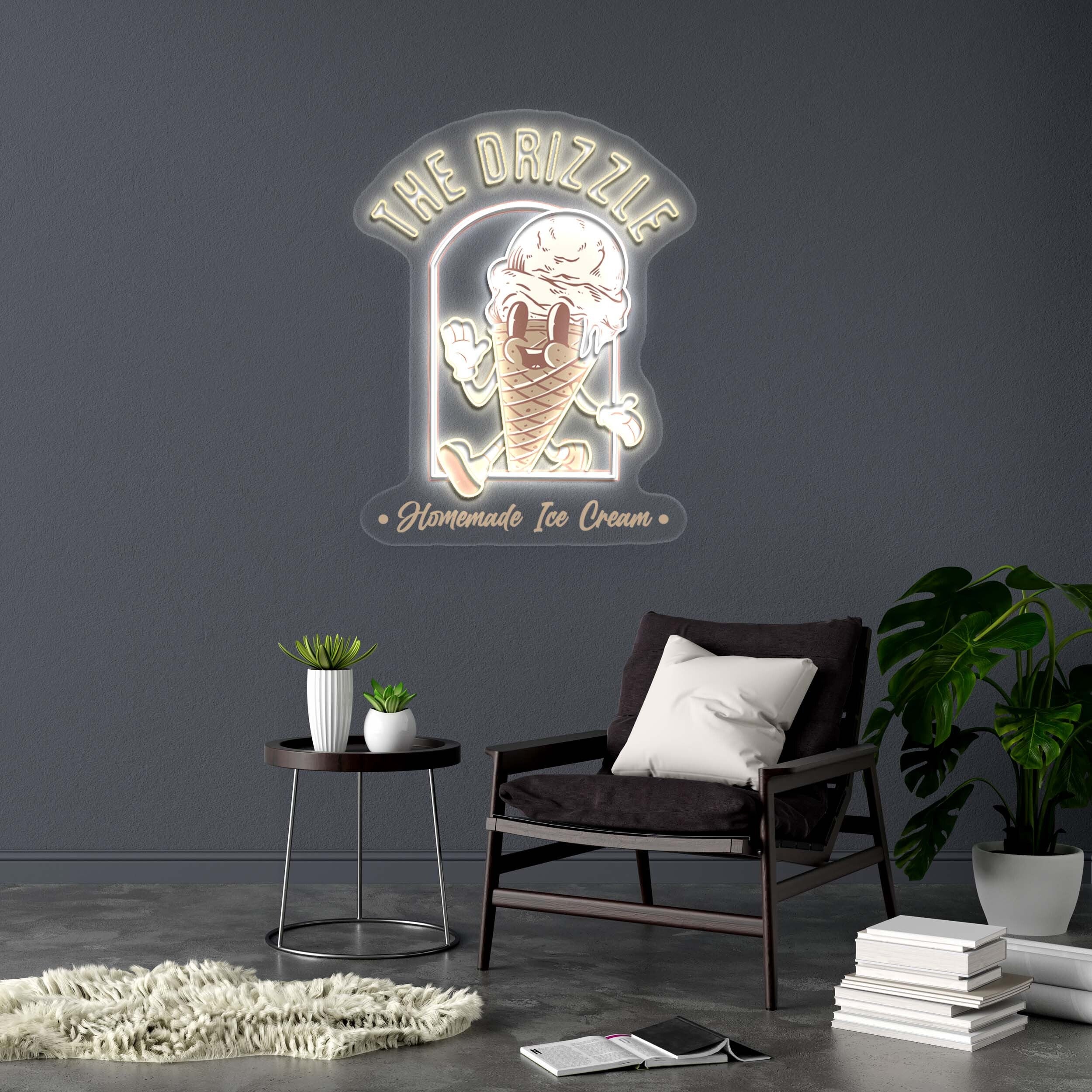 THE DRIZZLE HOMEMADE ICE CREAM | 2nd Version - Premium Neon Artwork