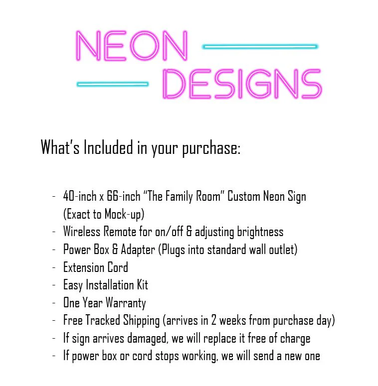 The Family Room - Premium Neon Artwork - Image 2