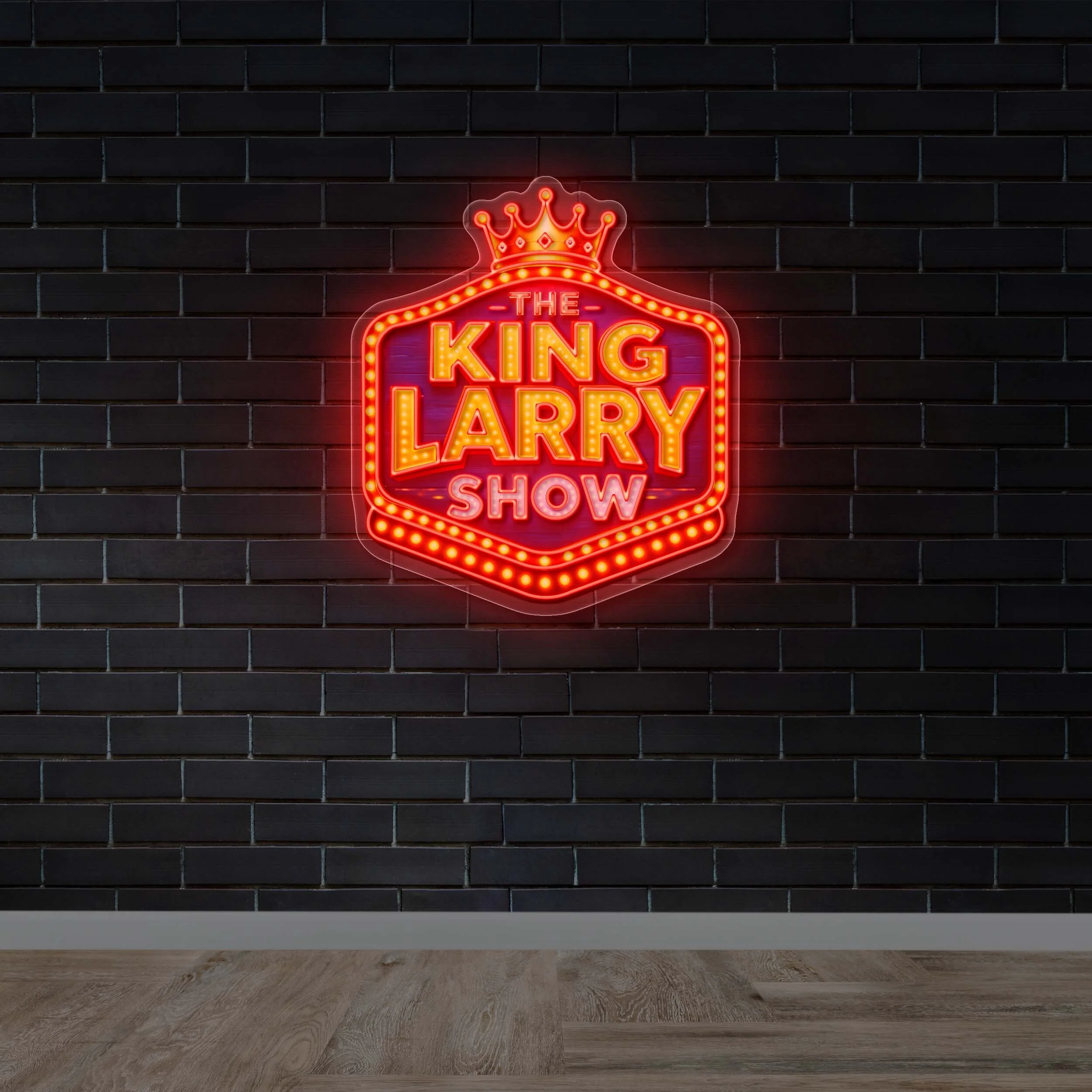 THE KING LARRY SHOW - Premium Neon Artwork