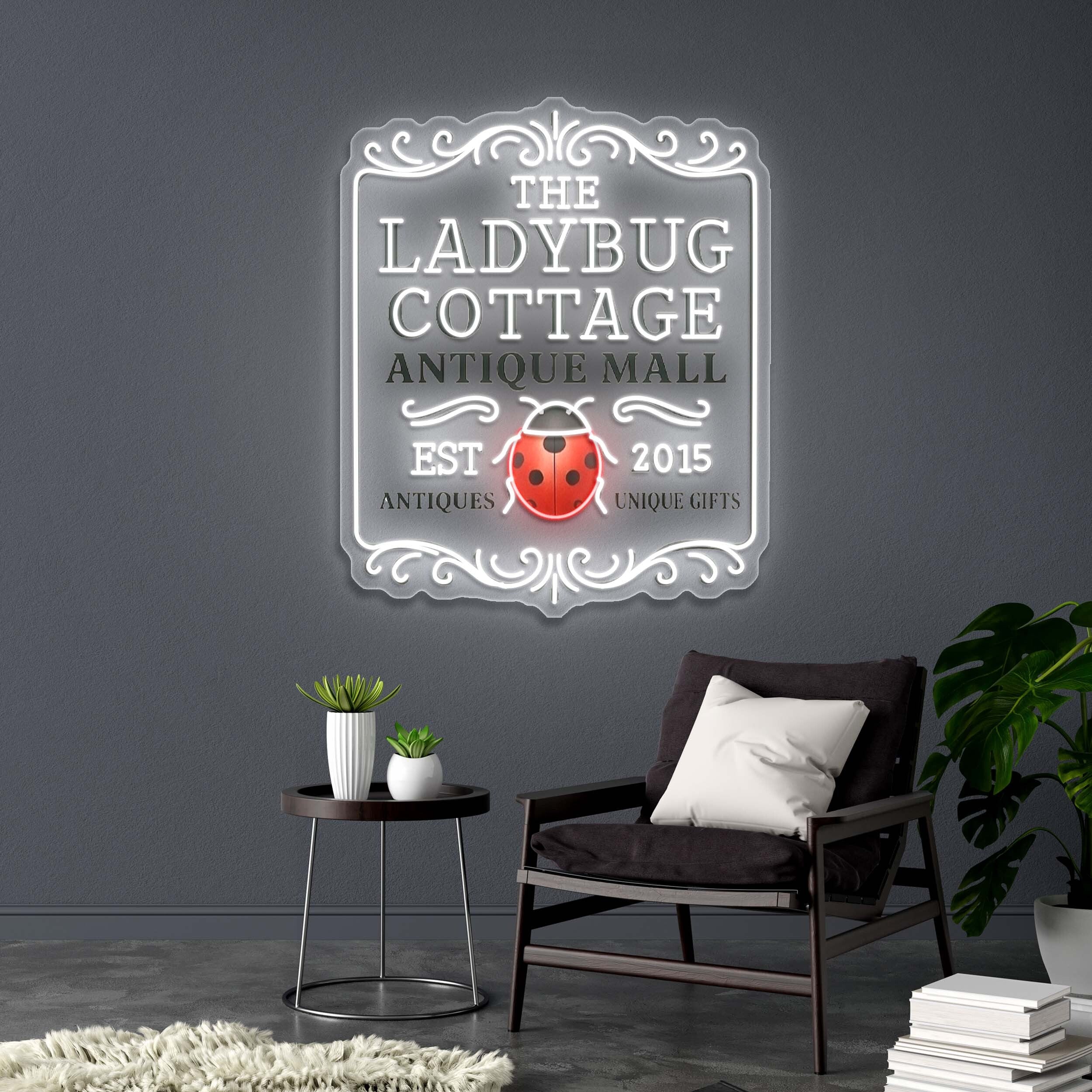 The Ladybug Cottage Antique Mall | 2nd Version - Premium Neon Artwork
