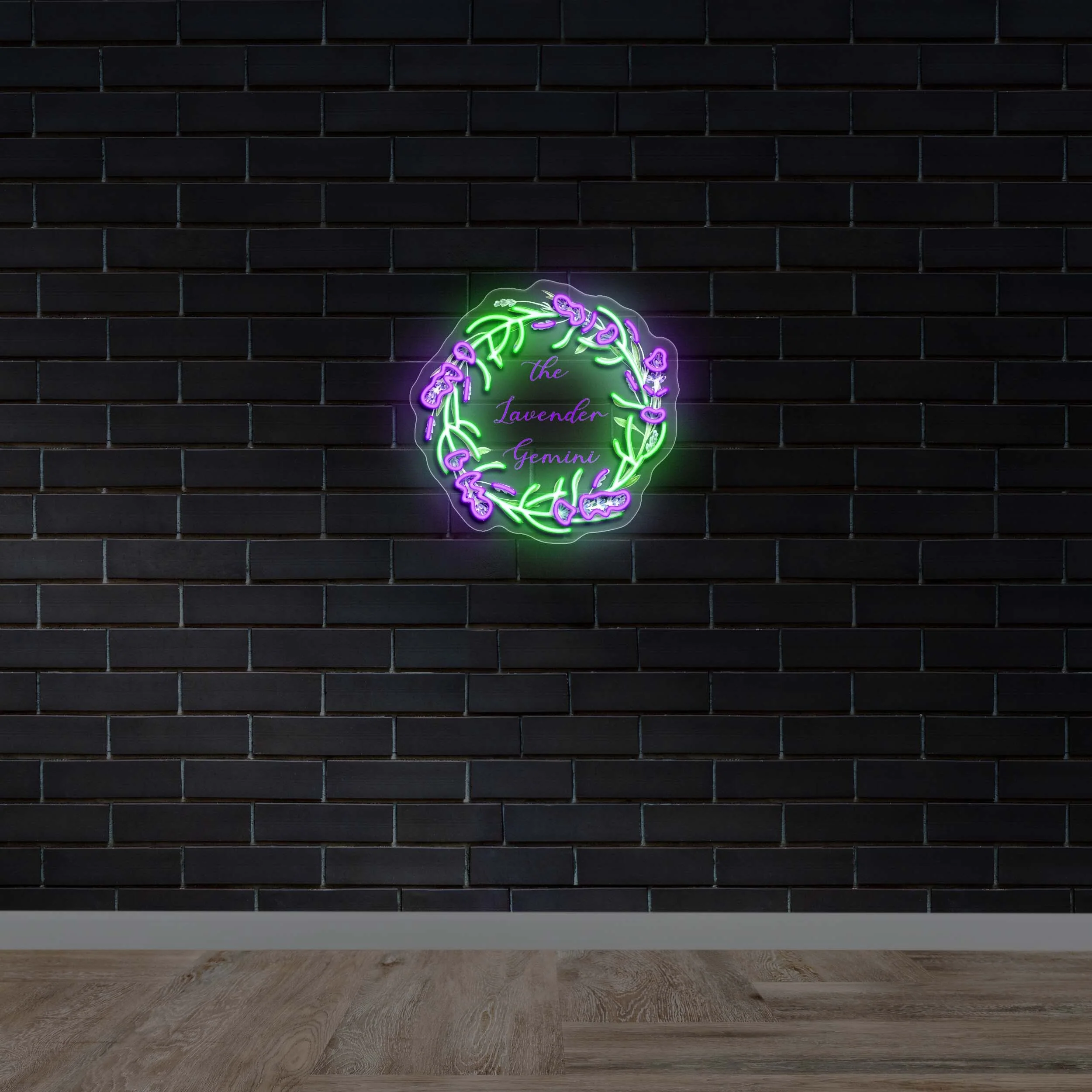 The Lavender Gemini | Circular Version - Premium Neon Artwork - Image 2