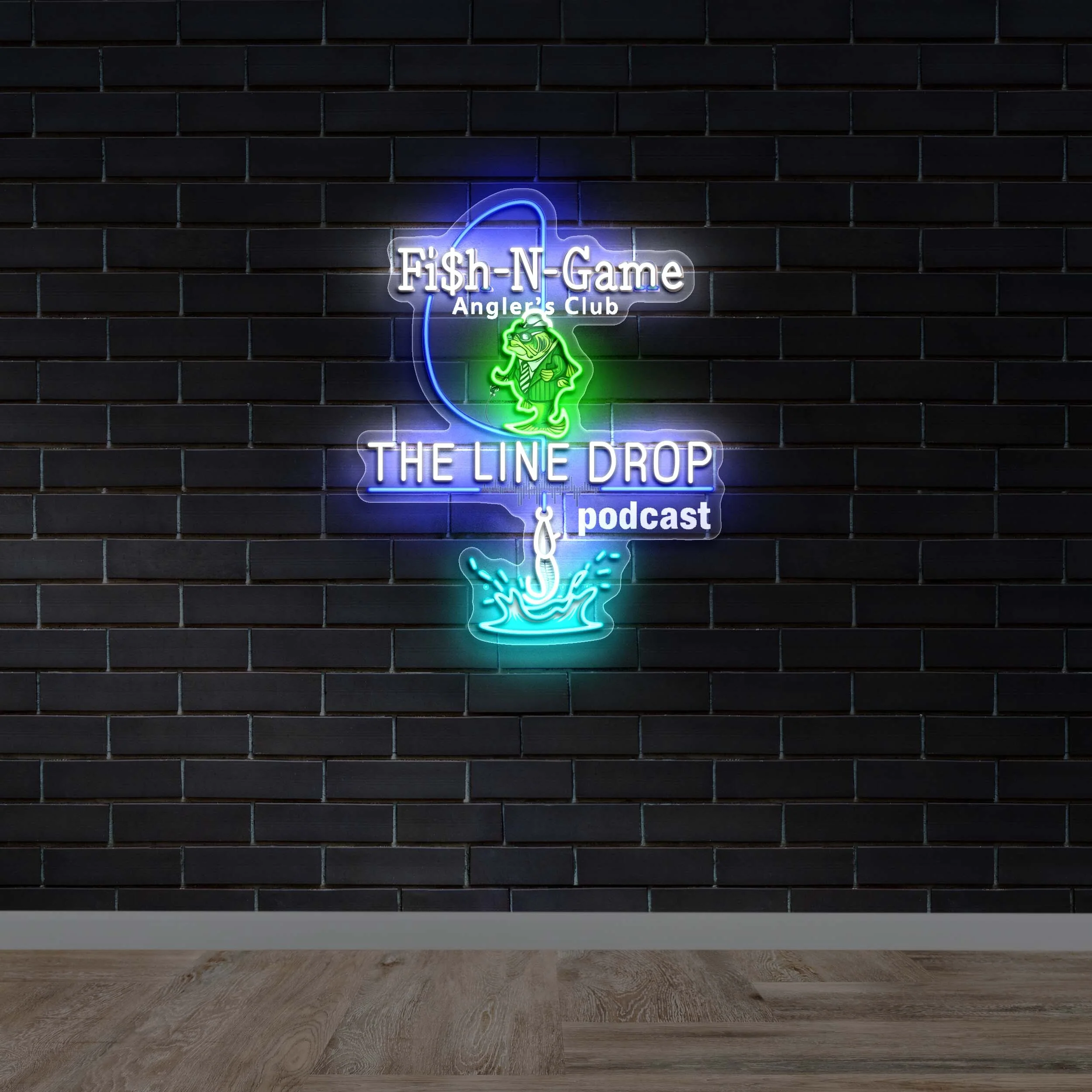 The Line Drop Podcast - Premium Neon Artwork
