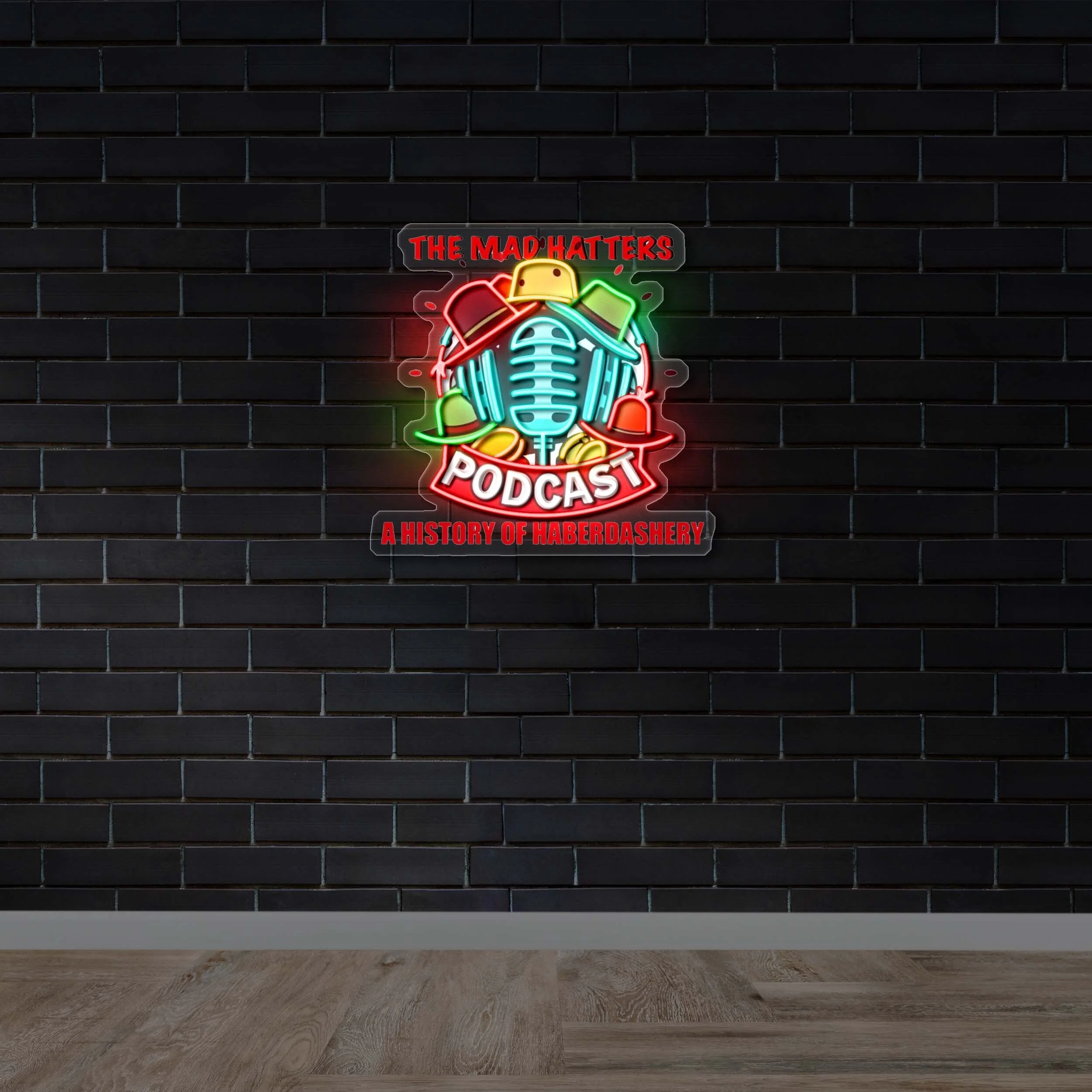 THE MAD HATTERS PODCAST - Premium Neon Artwork