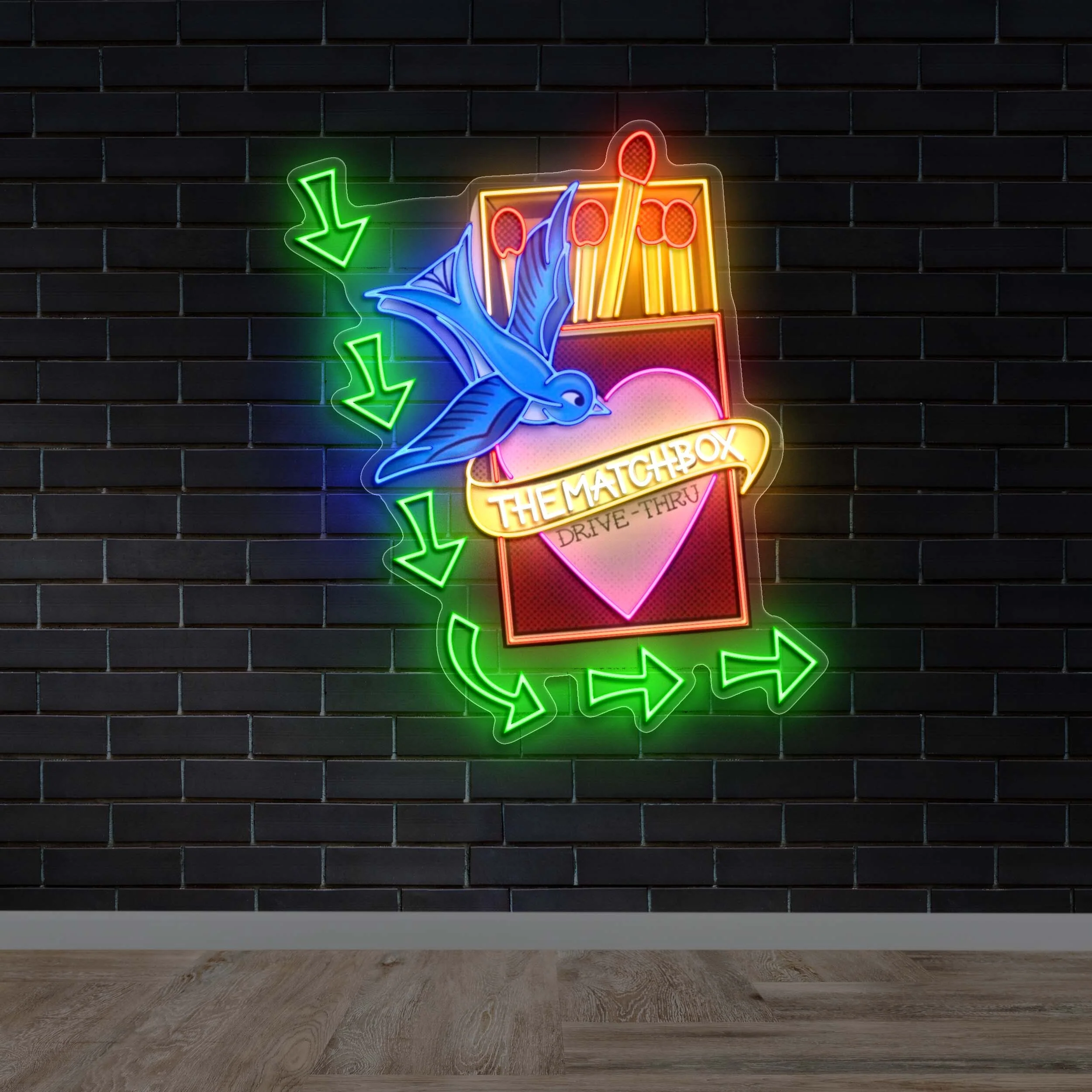 The Matchbox Drive-Thru - Premium Neon Artwork