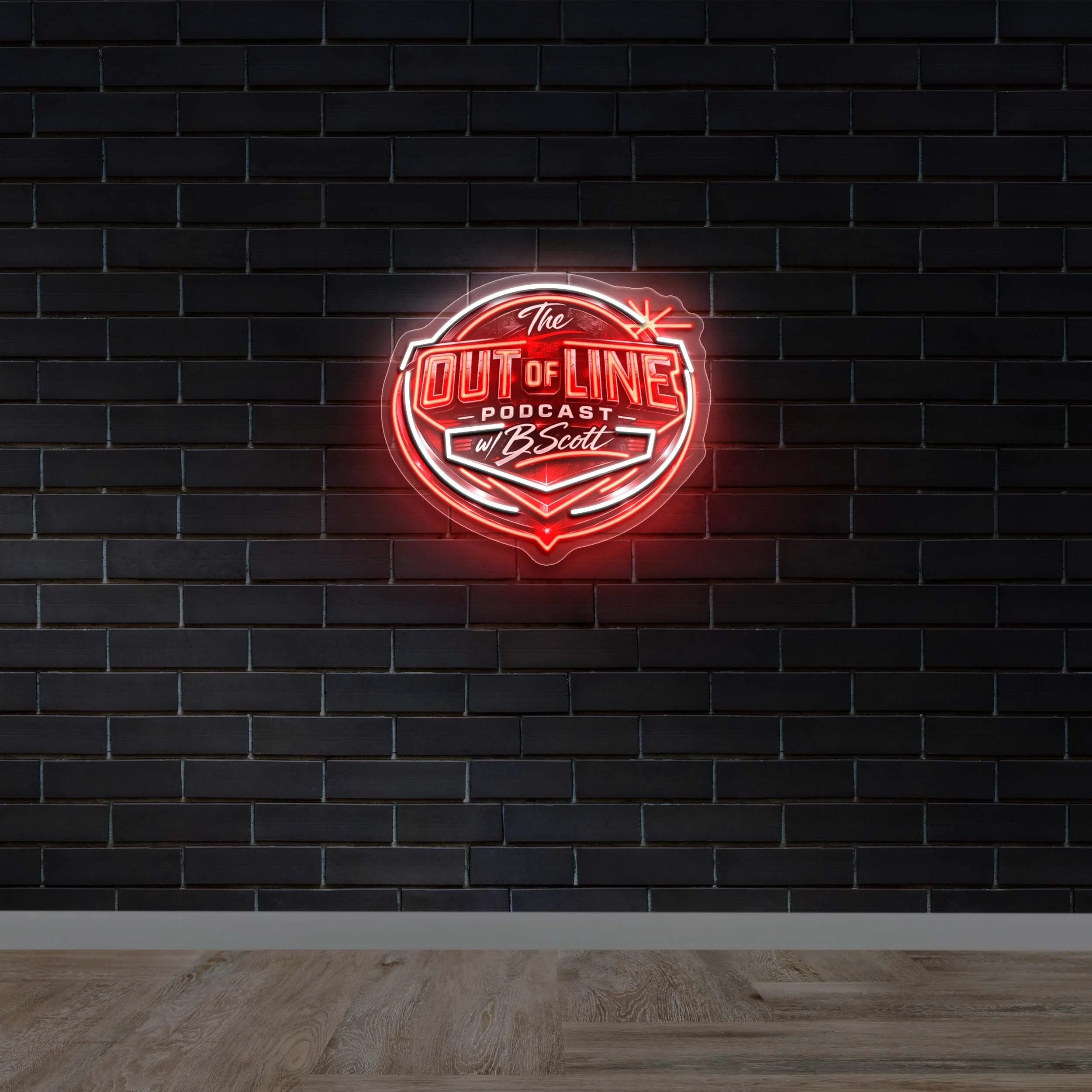 The OUT of LINE PODCAST  - Premium Neon Artwork