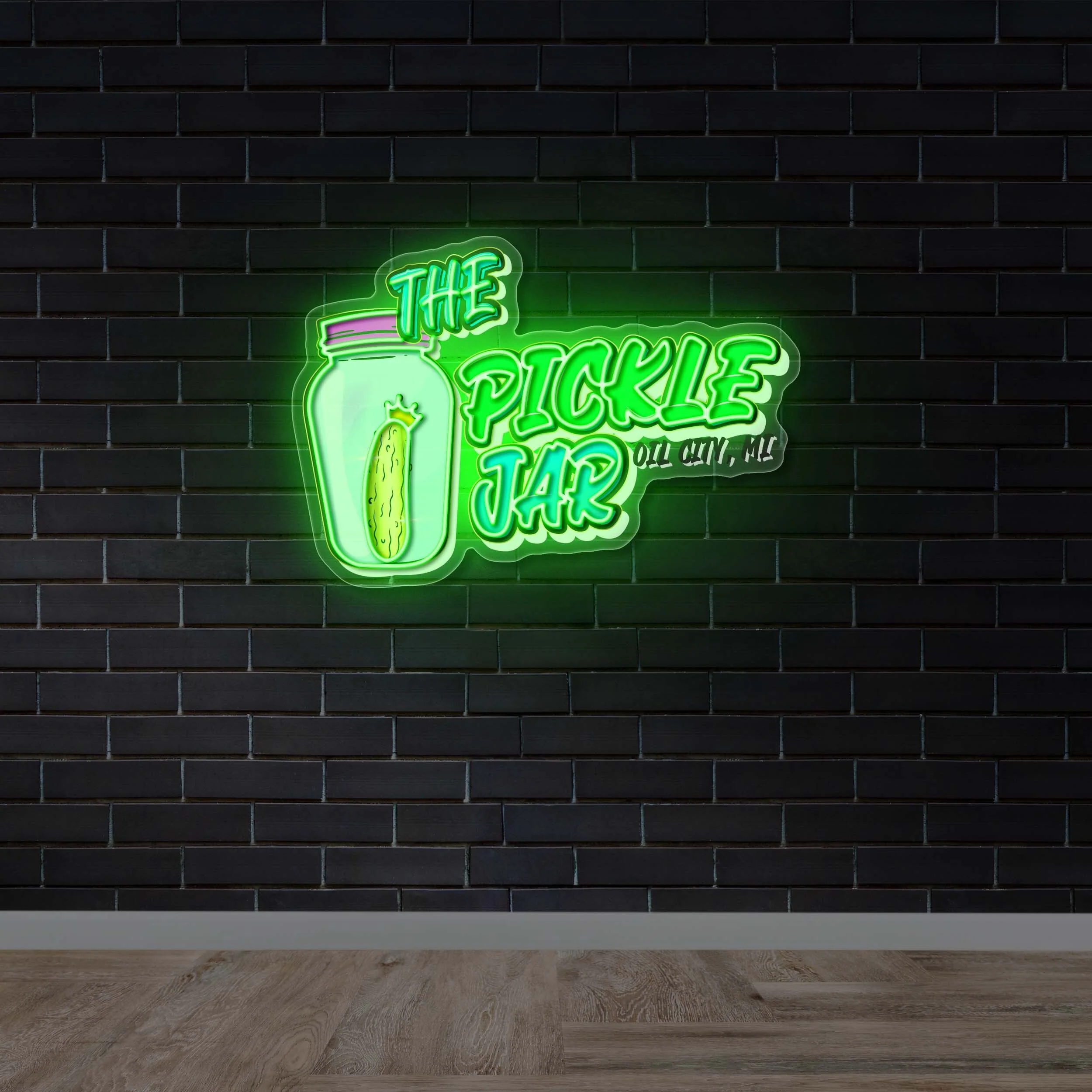 The Pickle Jar - Premium Neon Artwork