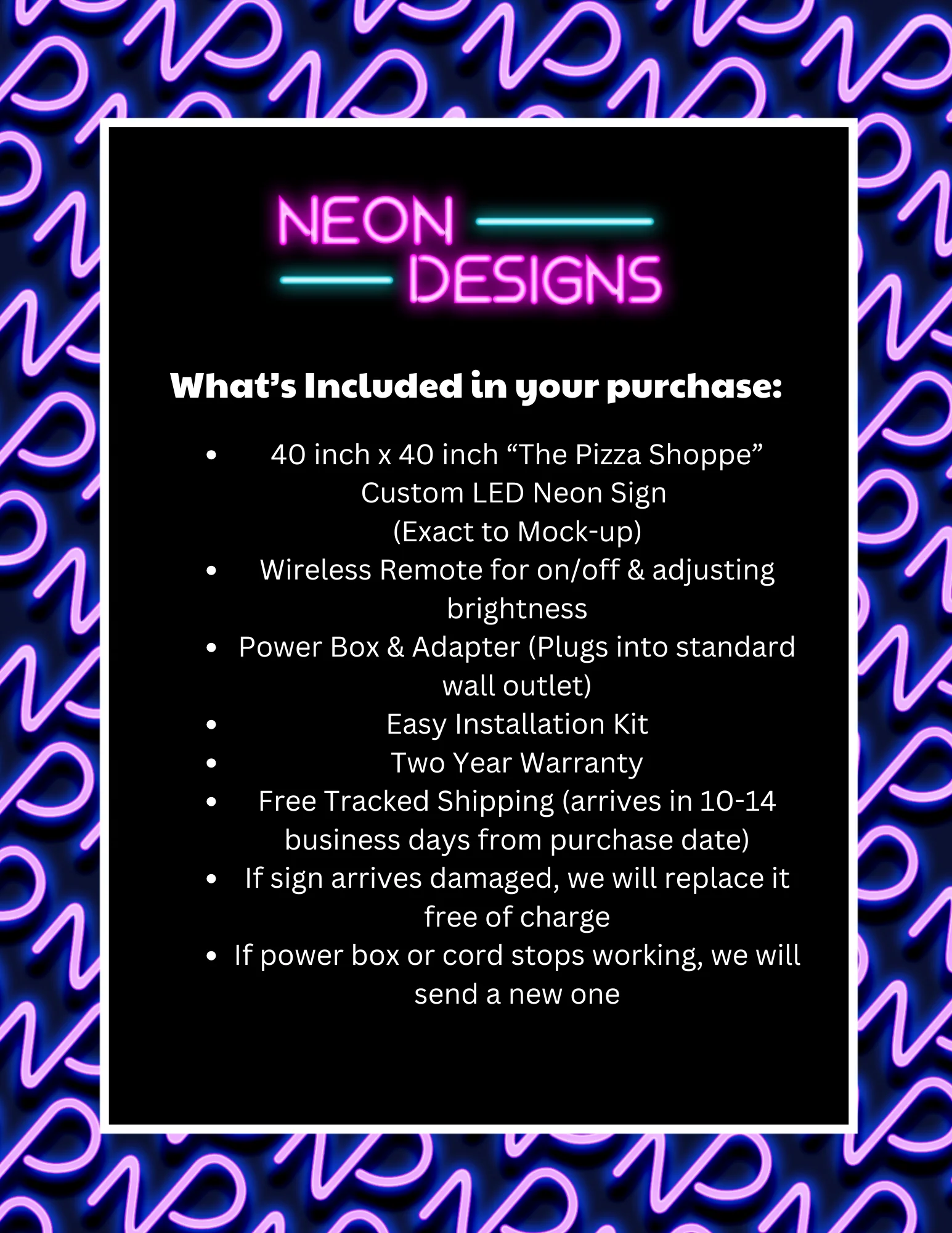 The Pizza Shoppe - Premium Neon Artwork - Image 2