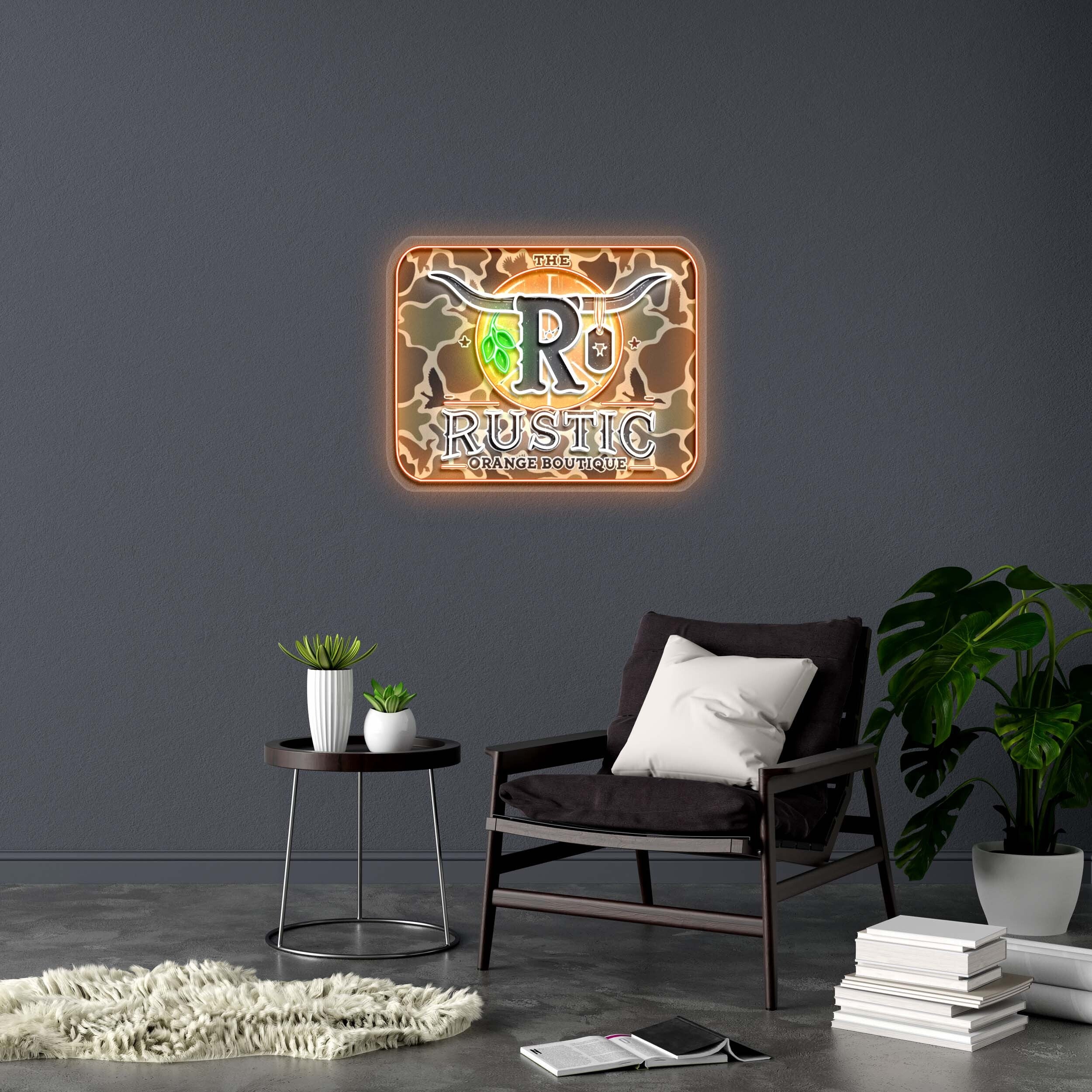 THE RUSTIC ORANGE BOUTIQUE - Premium Neon Artwork