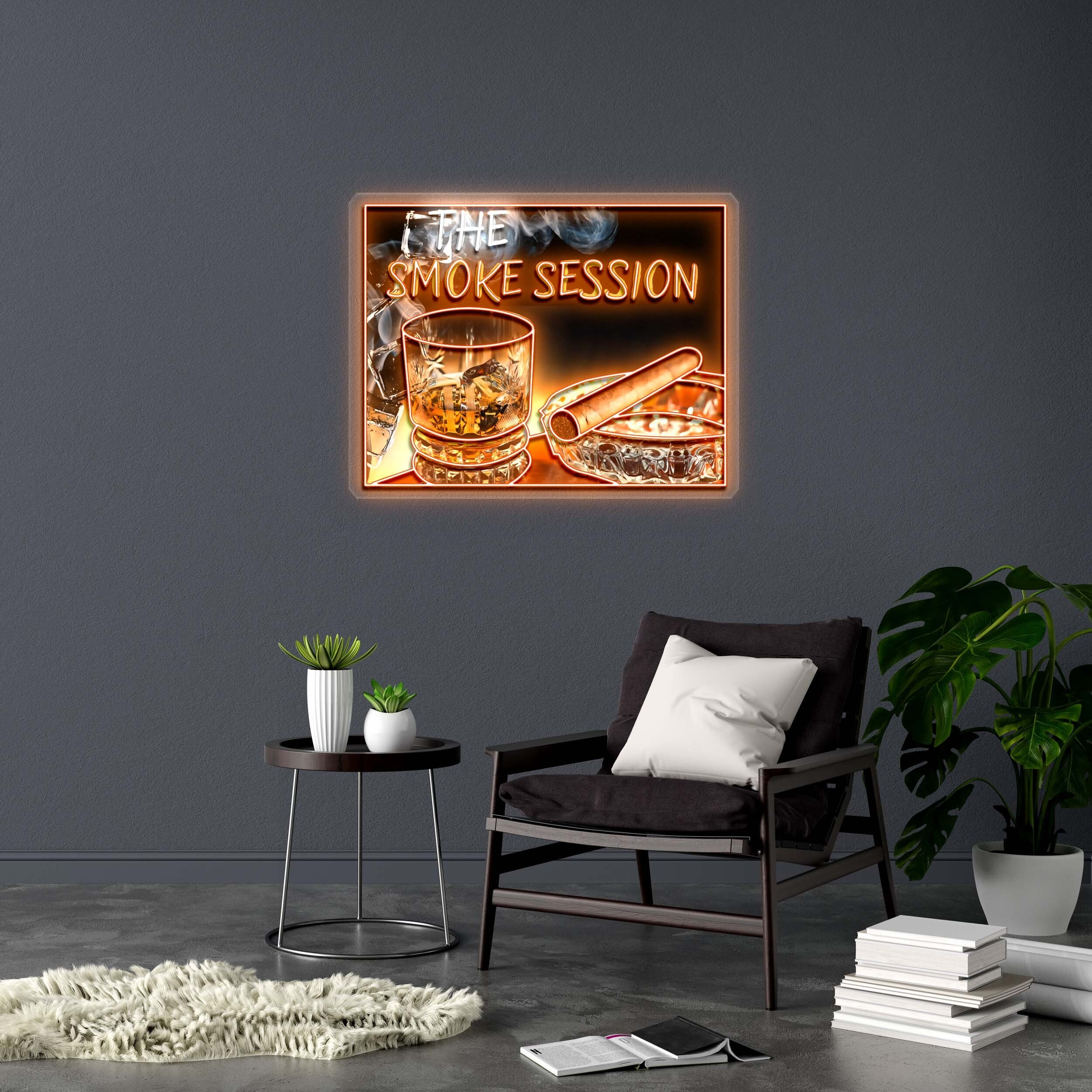 The Smoke Session - Premium Neon Artwork