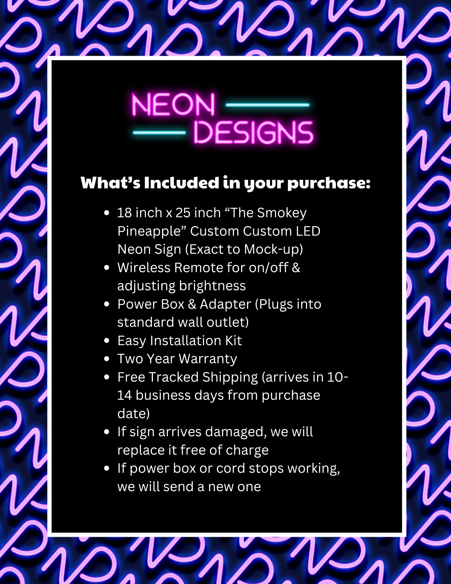 The Smokey Pineapple - Premium Neon Artwork - Image 2