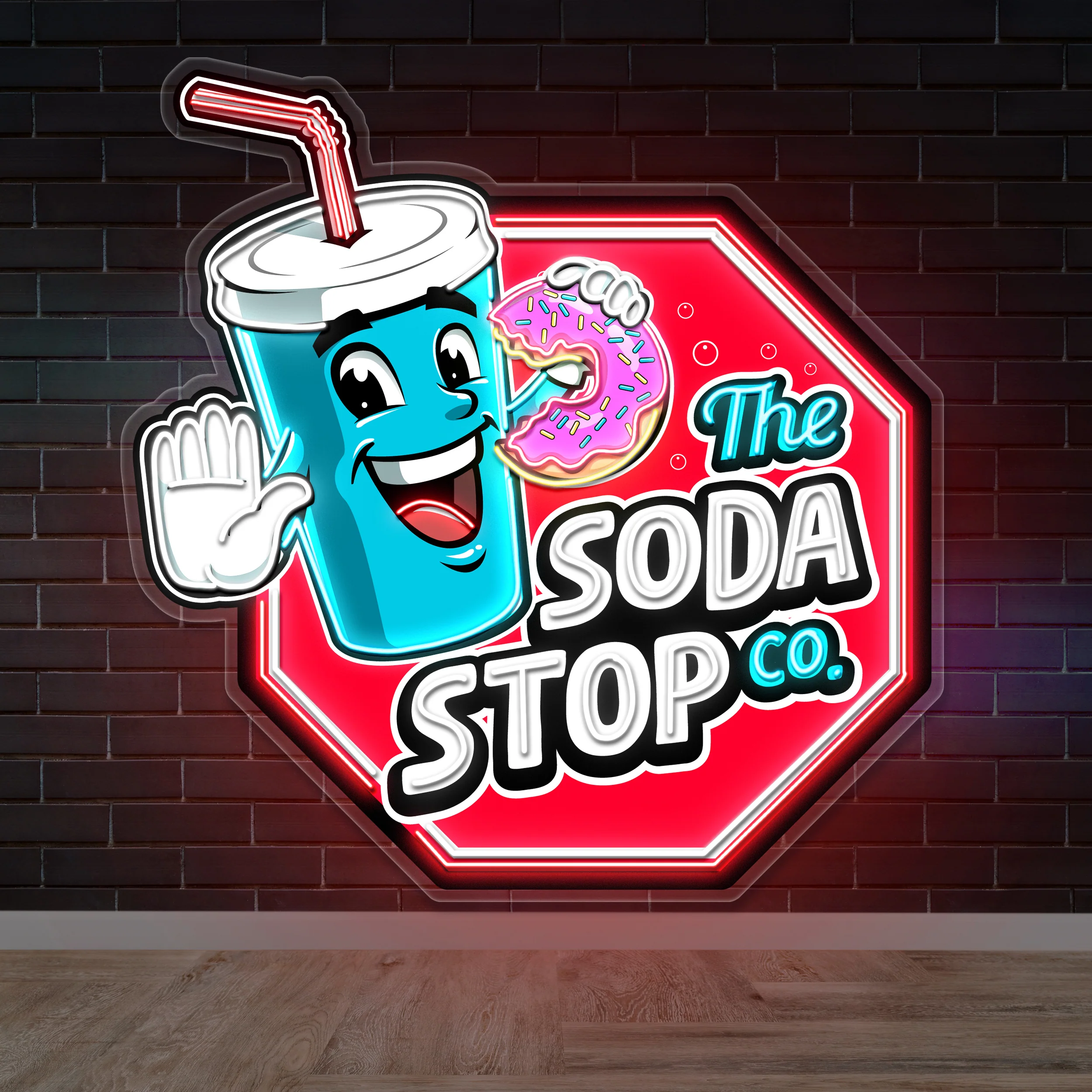 The Soda Stop Co. - Premium Neon Artwork