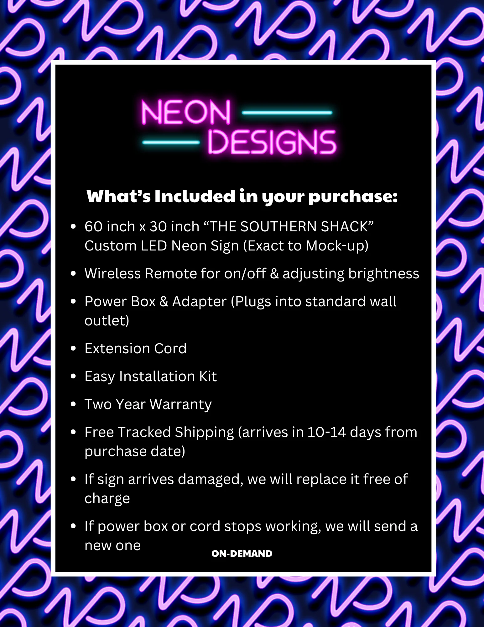 THE SOUTHERN SHACK | Text version - Premium Neon Artwork - Image 2