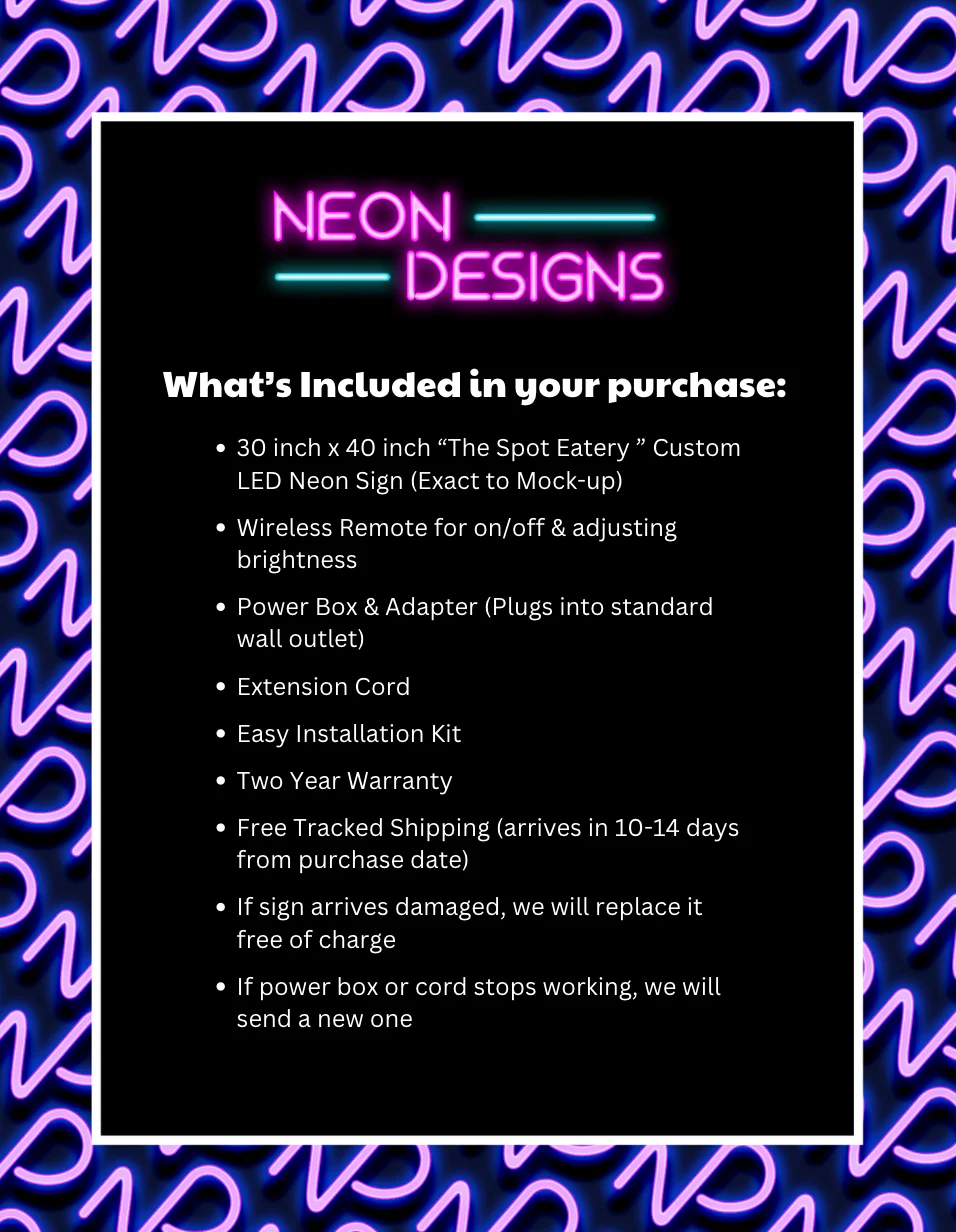The SPOT Eatery - Premium Neon Artwork - Image 2
