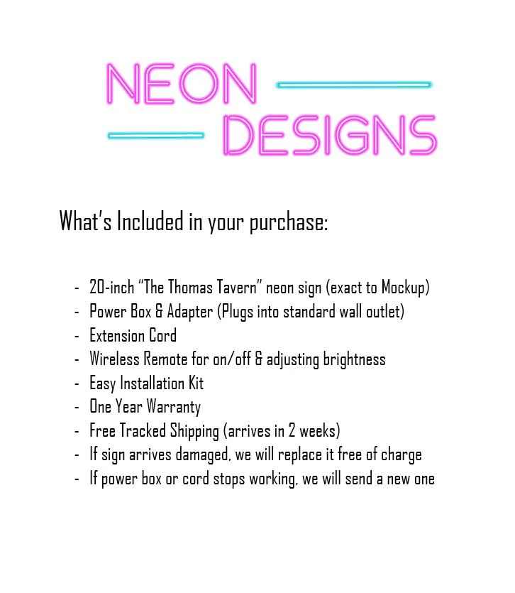 The Thomas Tavern - Premium Neon Artwork - Image 2