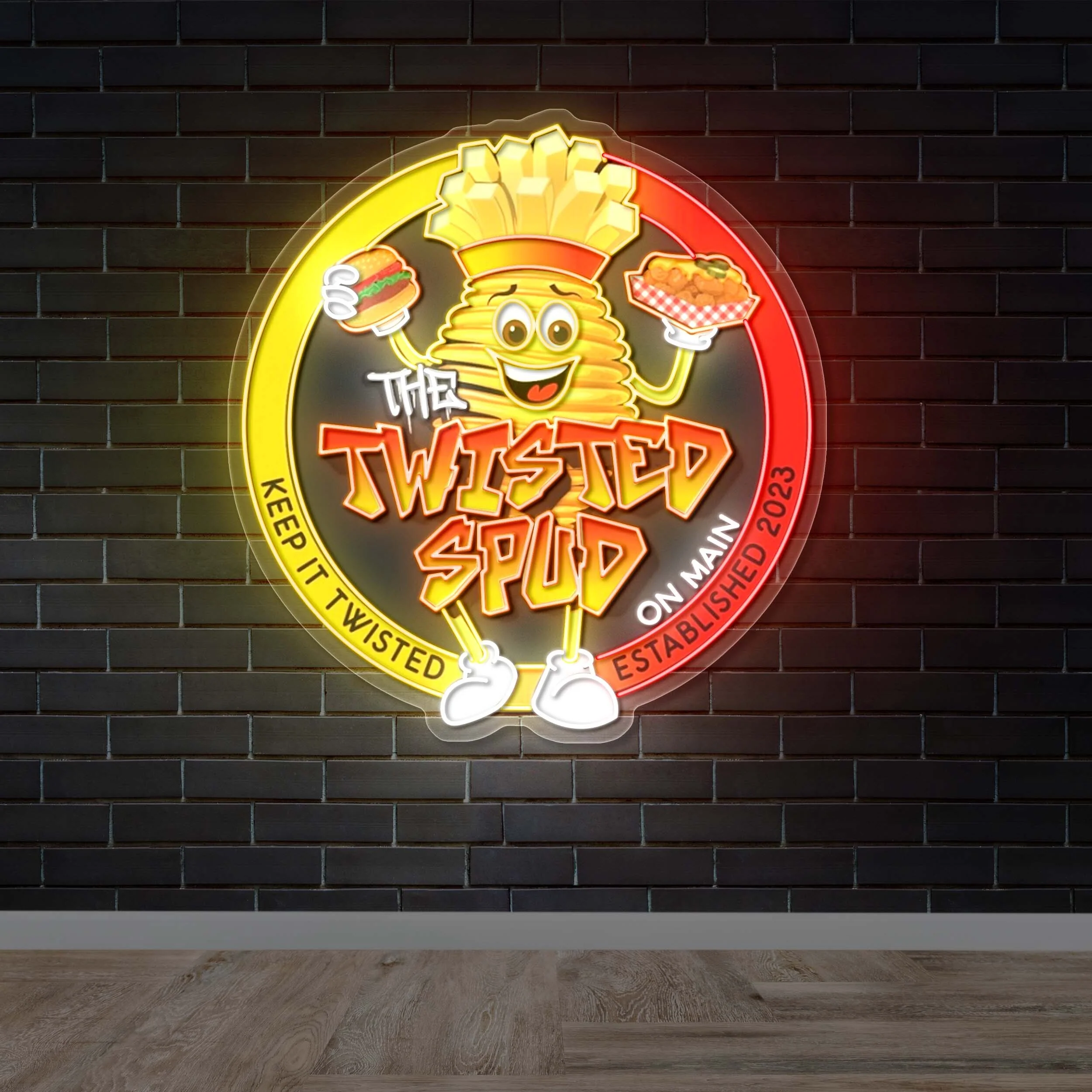 THE TWISTED SPUD - Premium Neon Artwork