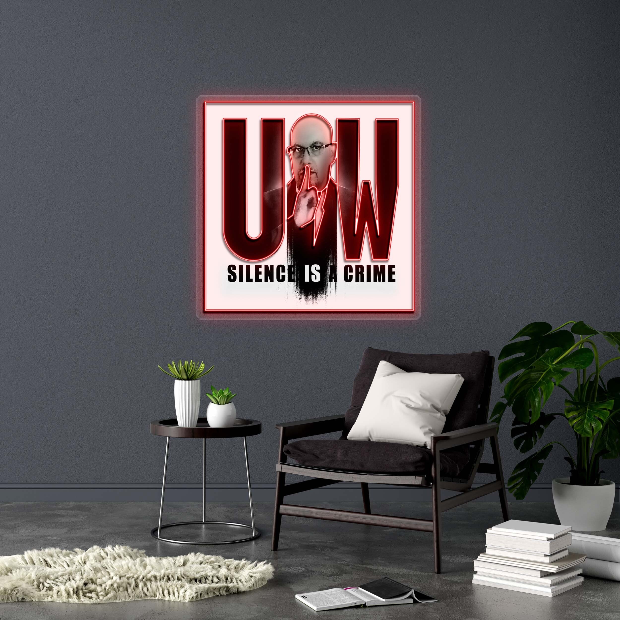 The Unspoken Word - Premium Neon Artwork