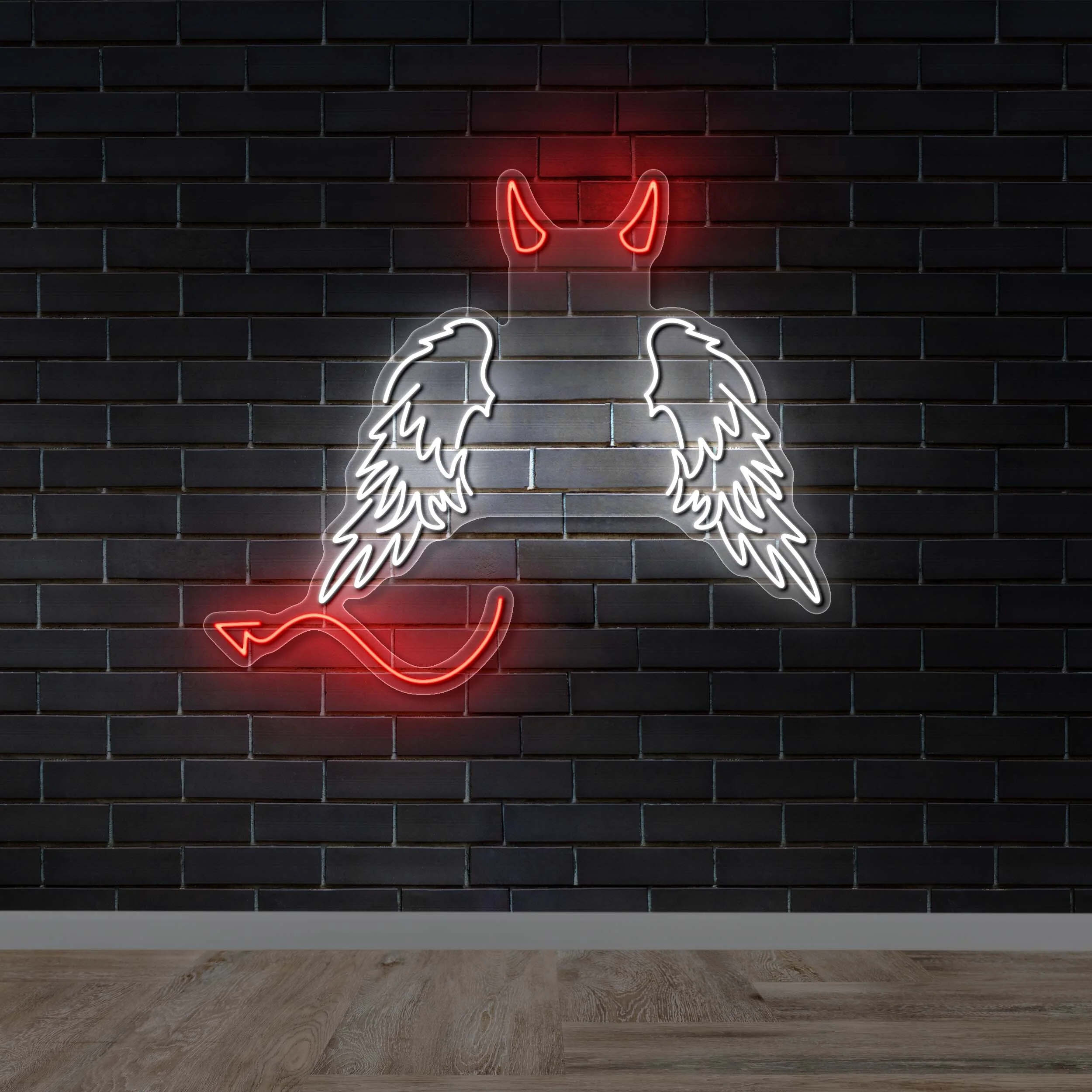 The wings + Horns + Tail combo - Premium Neon Artwork