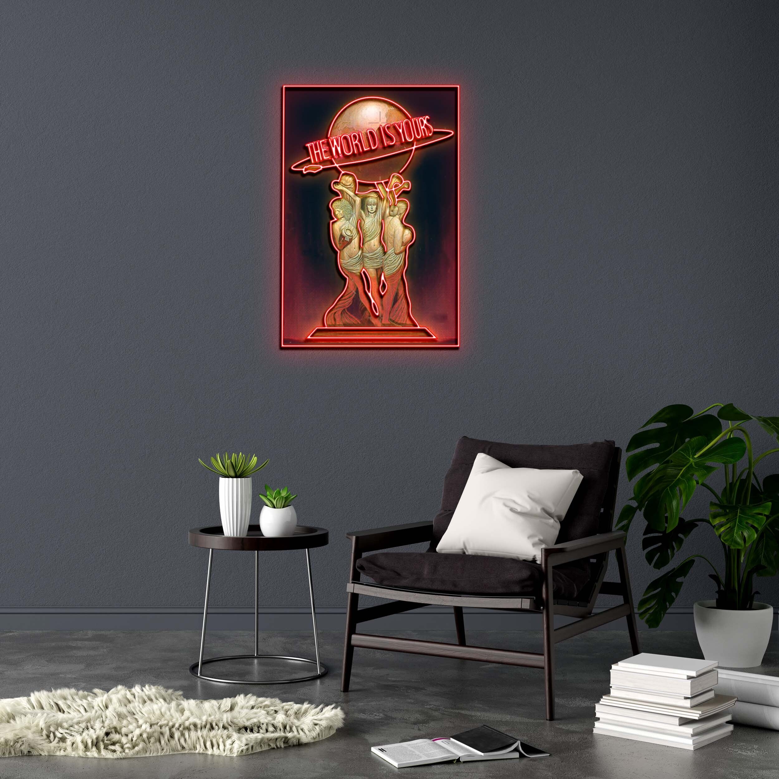 THE WORLD IS YOURS - Premium Neon Artwork - Image 2