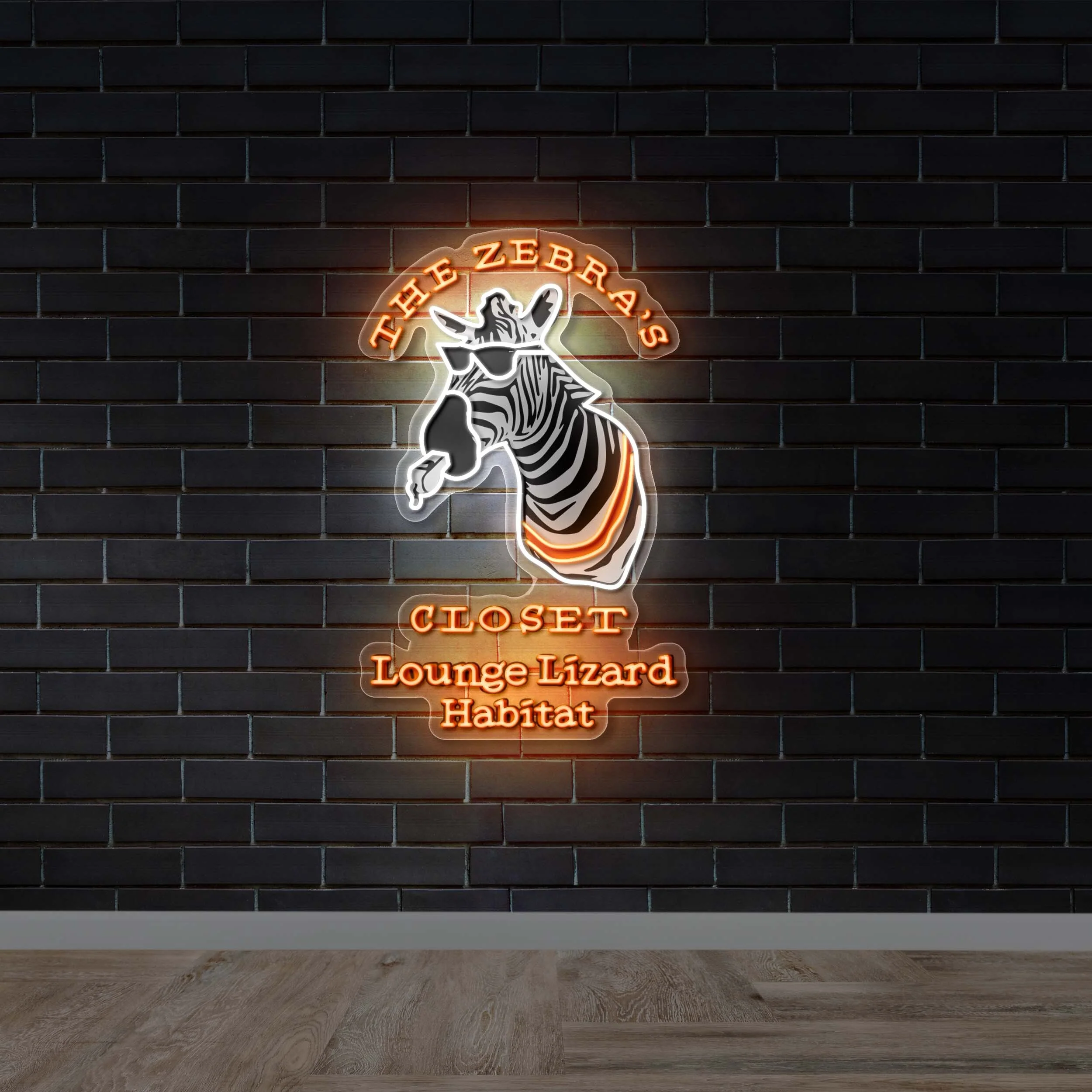 The Zebra’s Closet - Premium Neon Artwork