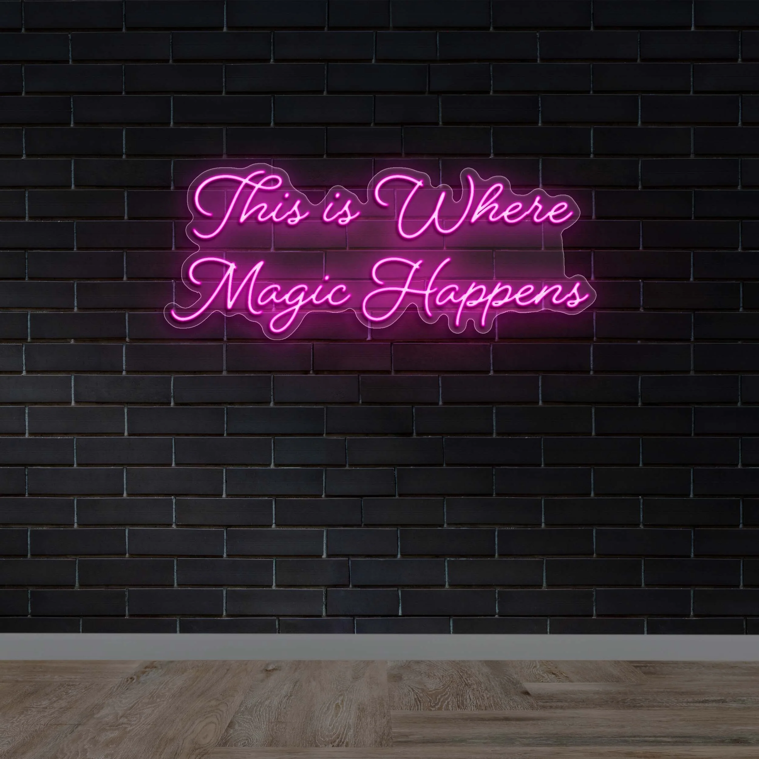 This is where magic happens - Premium Neon Artwork