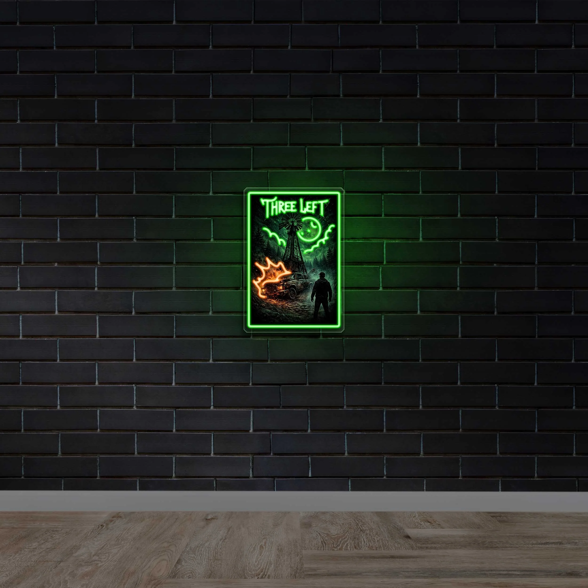 Three Left - Premium Neon Artwork