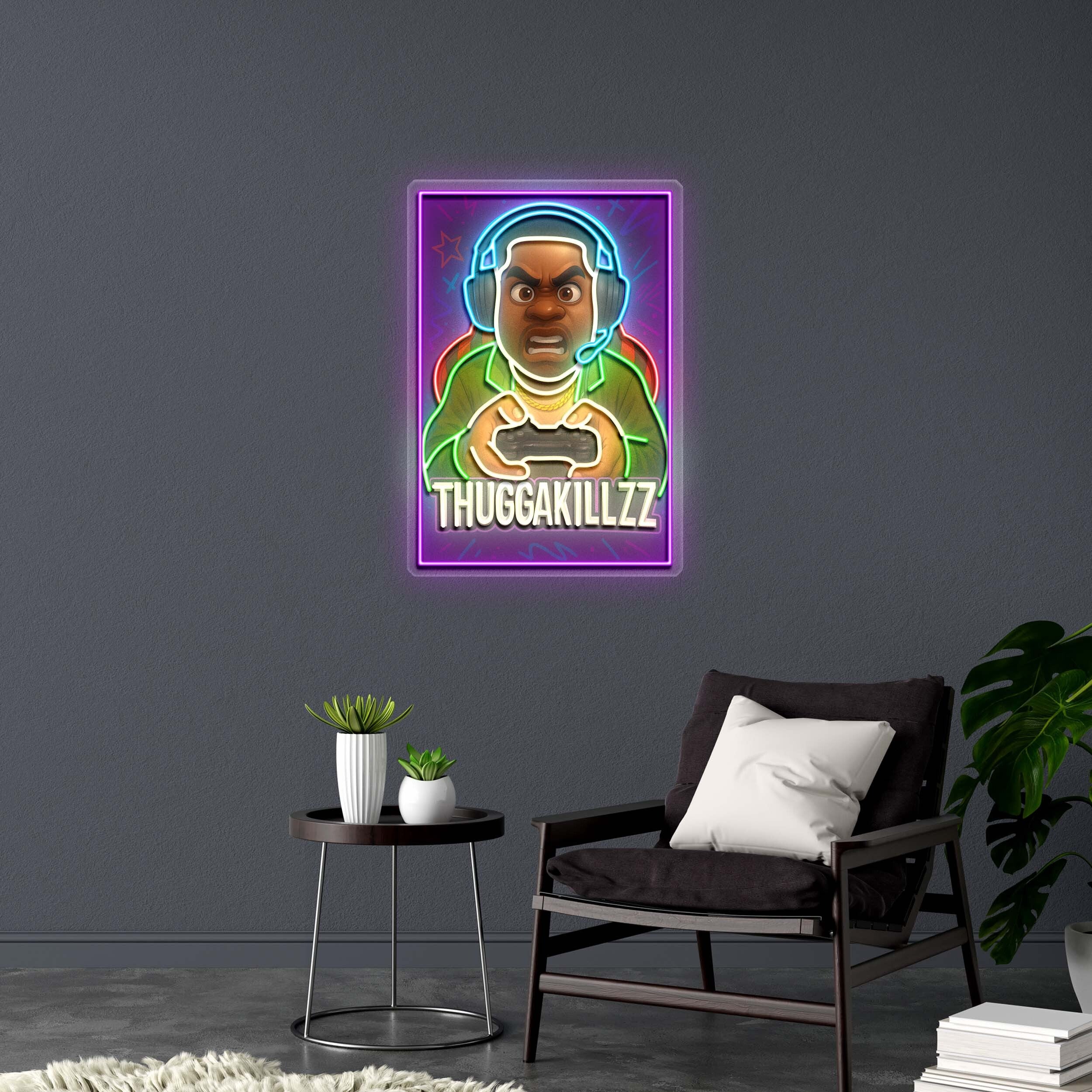 THUGGAKILZZ - Premium Neon Artwork