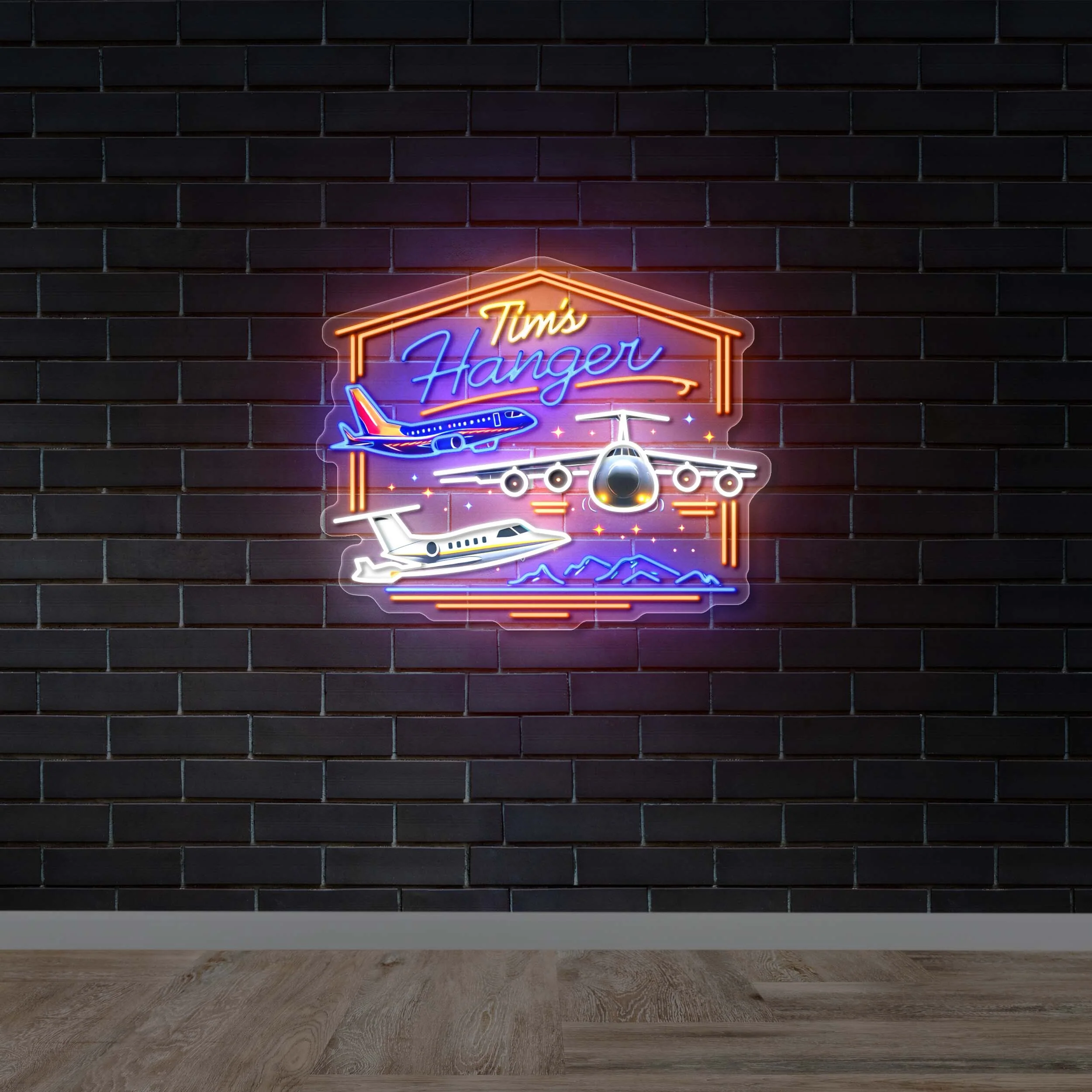 Tim’s Hanger - Premium Neon Artwork