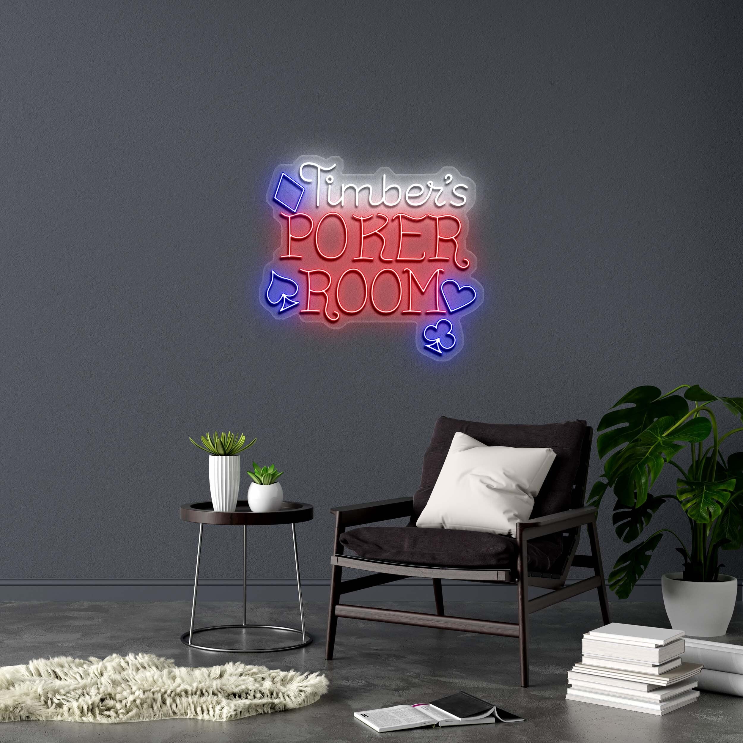 Timber's POKER ROOM - Premium Neon Artwork  