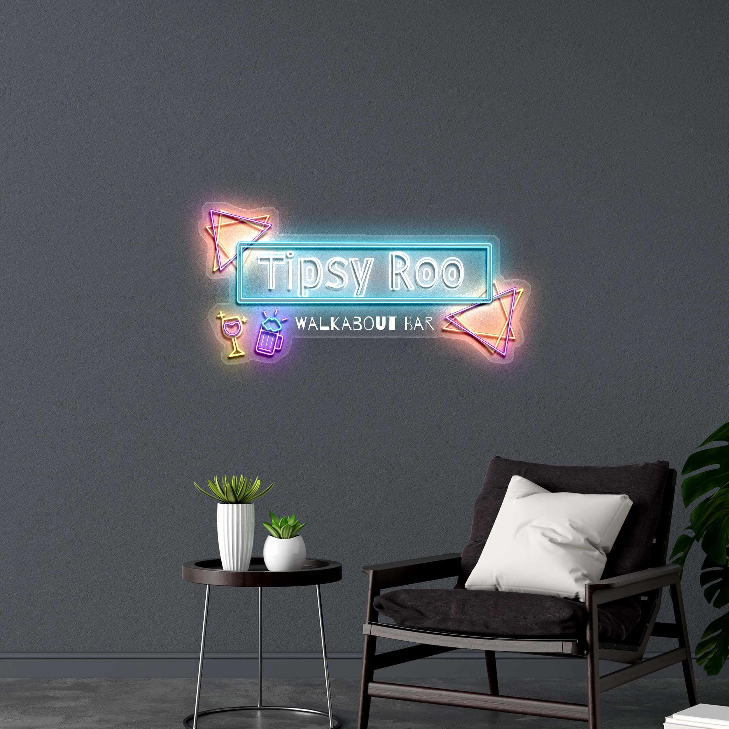 Tipsy Roo WALKABOUT BAR - Premium Neon Artwork