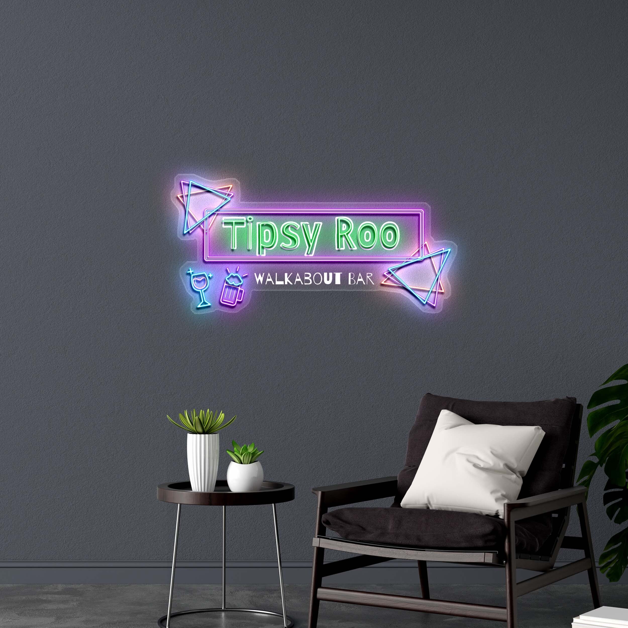 Tipsy Roo WALKABOUT BAR - Premium Neon Artwork - Image 3