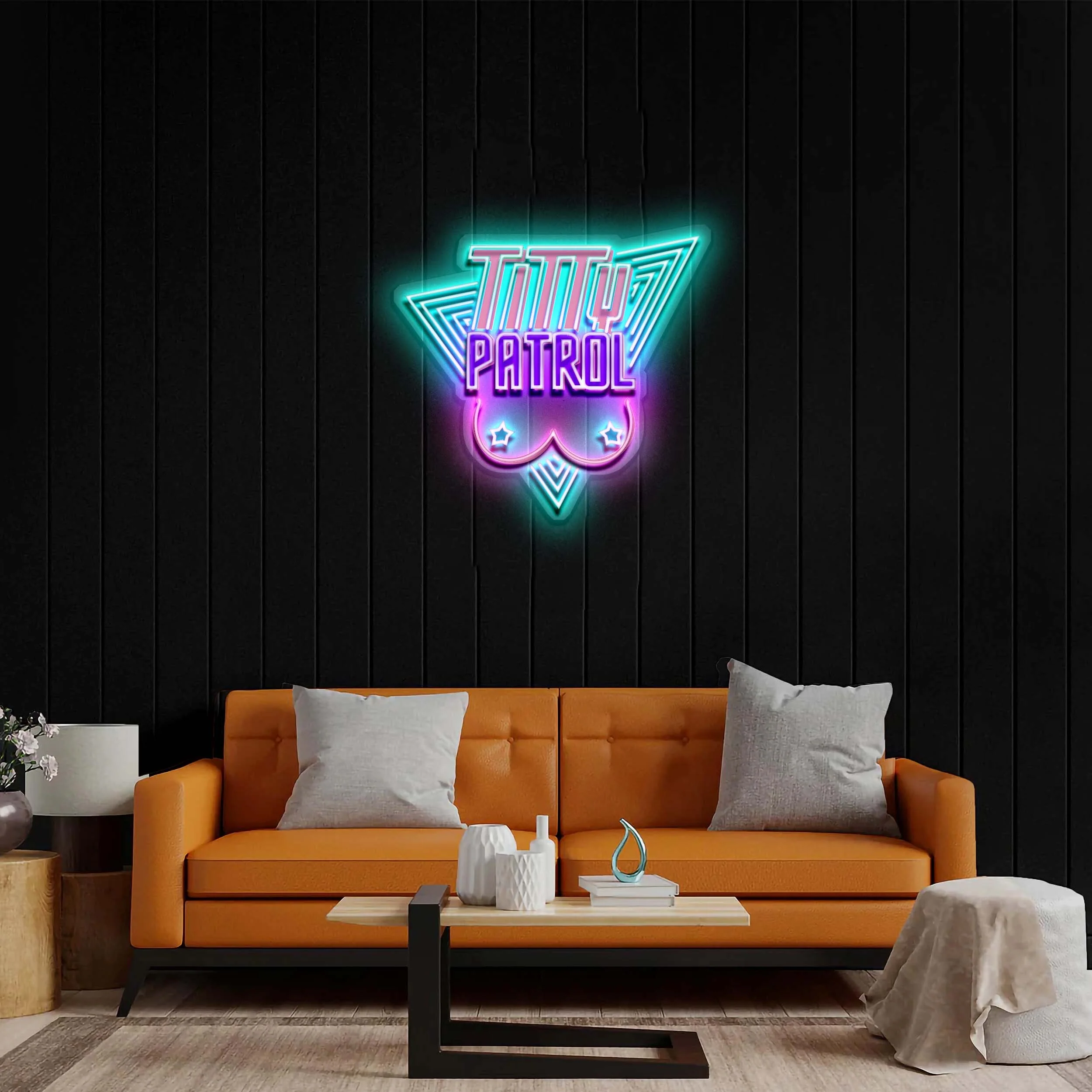 TITTY PATROL - Premium Neon Artwork