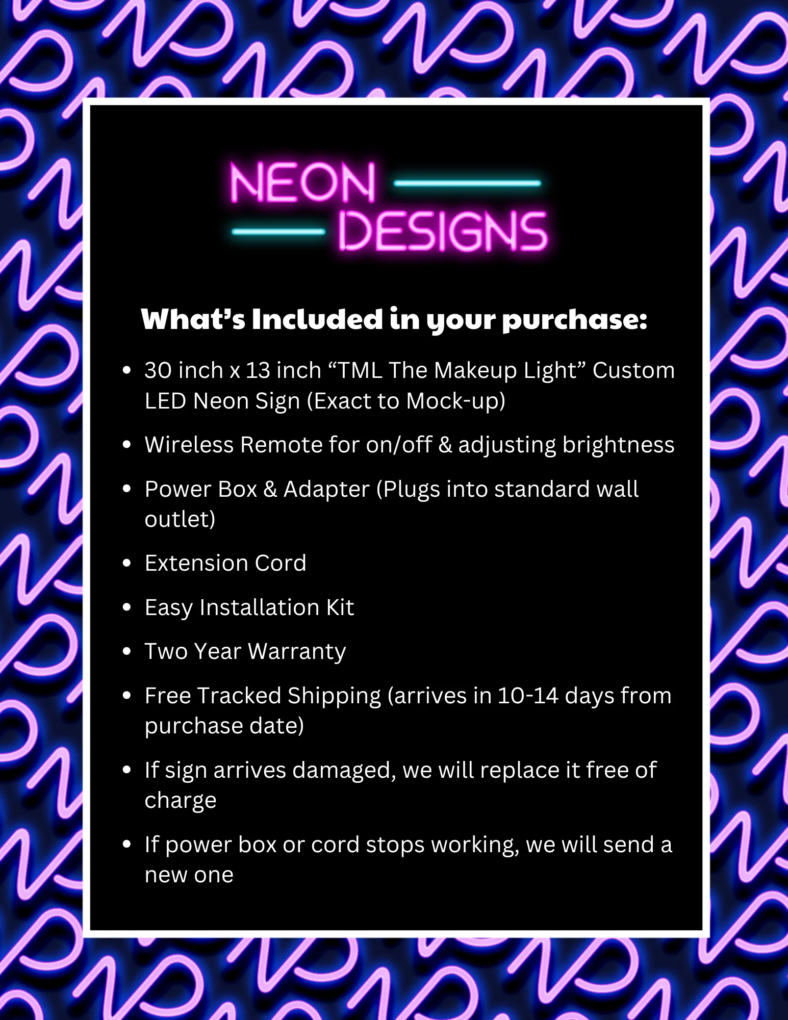 TML The Makeup Light - Premium Neon Artwork - Image 4