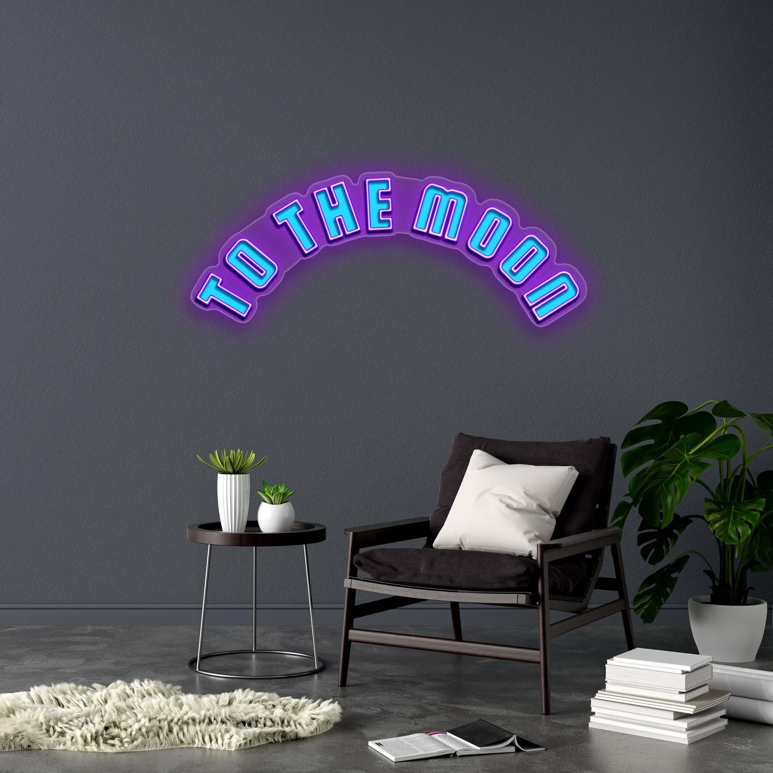 TO THE MOON (arched) - Premium Neon Artwork