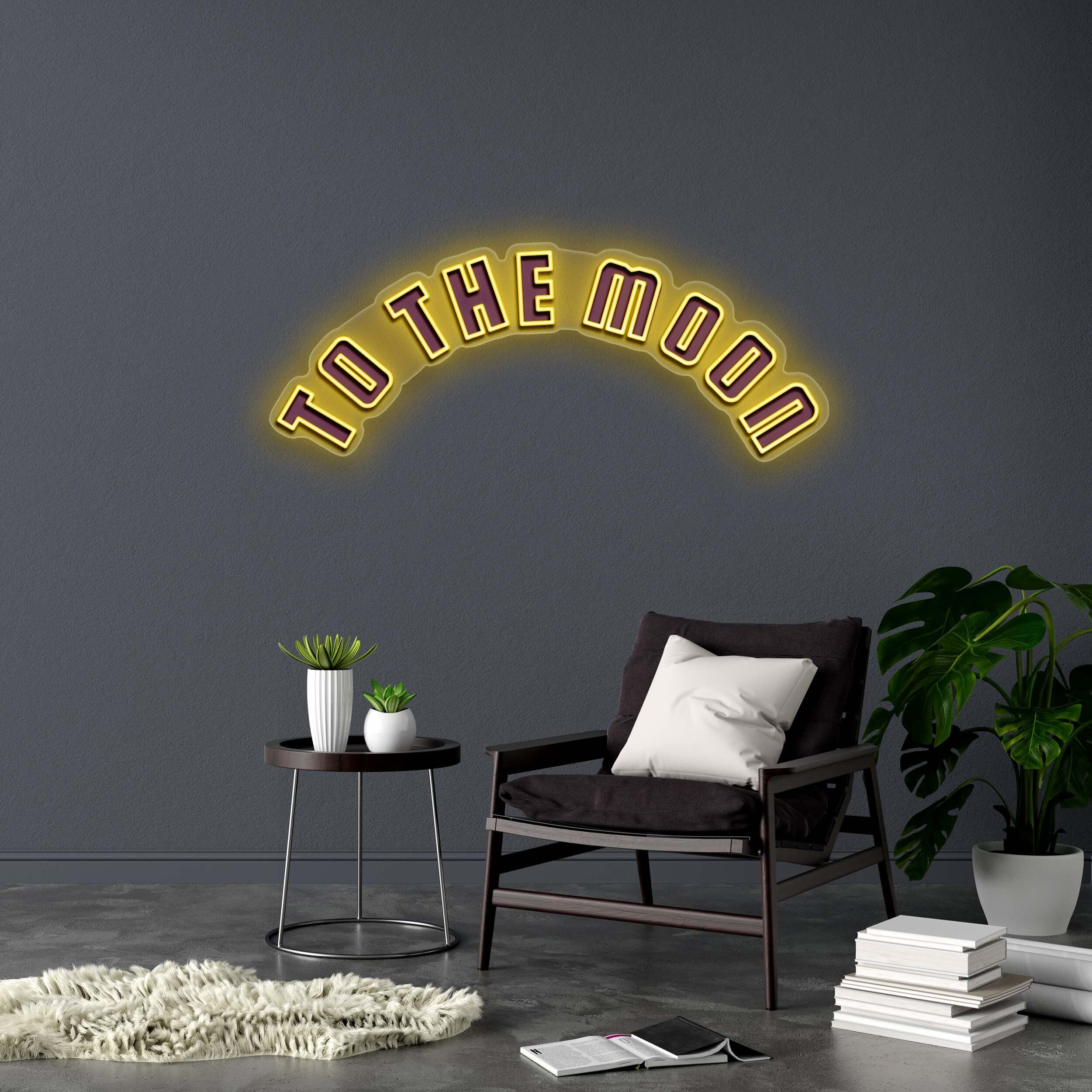 TO THE MOON (arched) - Premium Neon Artwork - Image 2