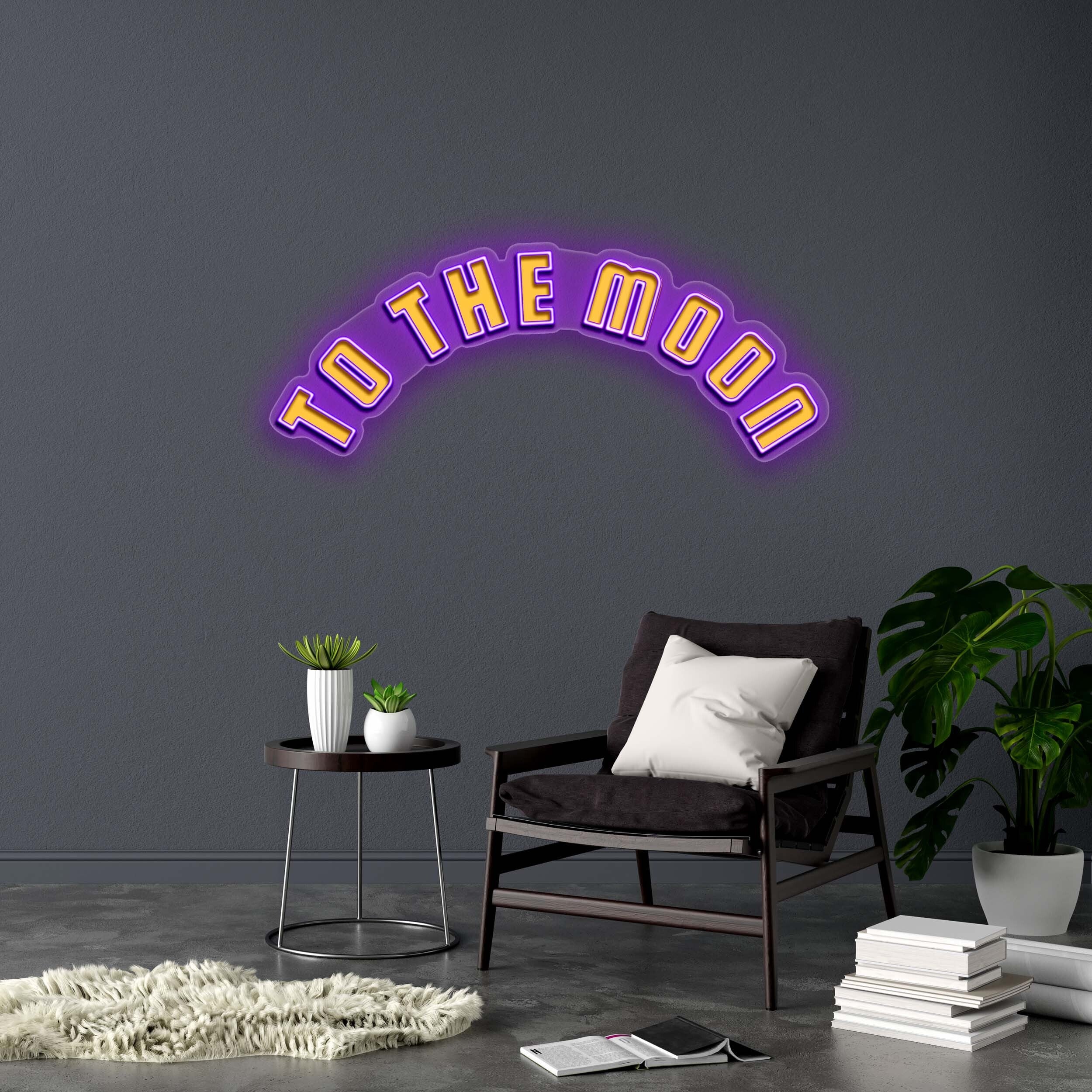 TO THE MOON (arched) - Premium Neon Artwork - Image 3