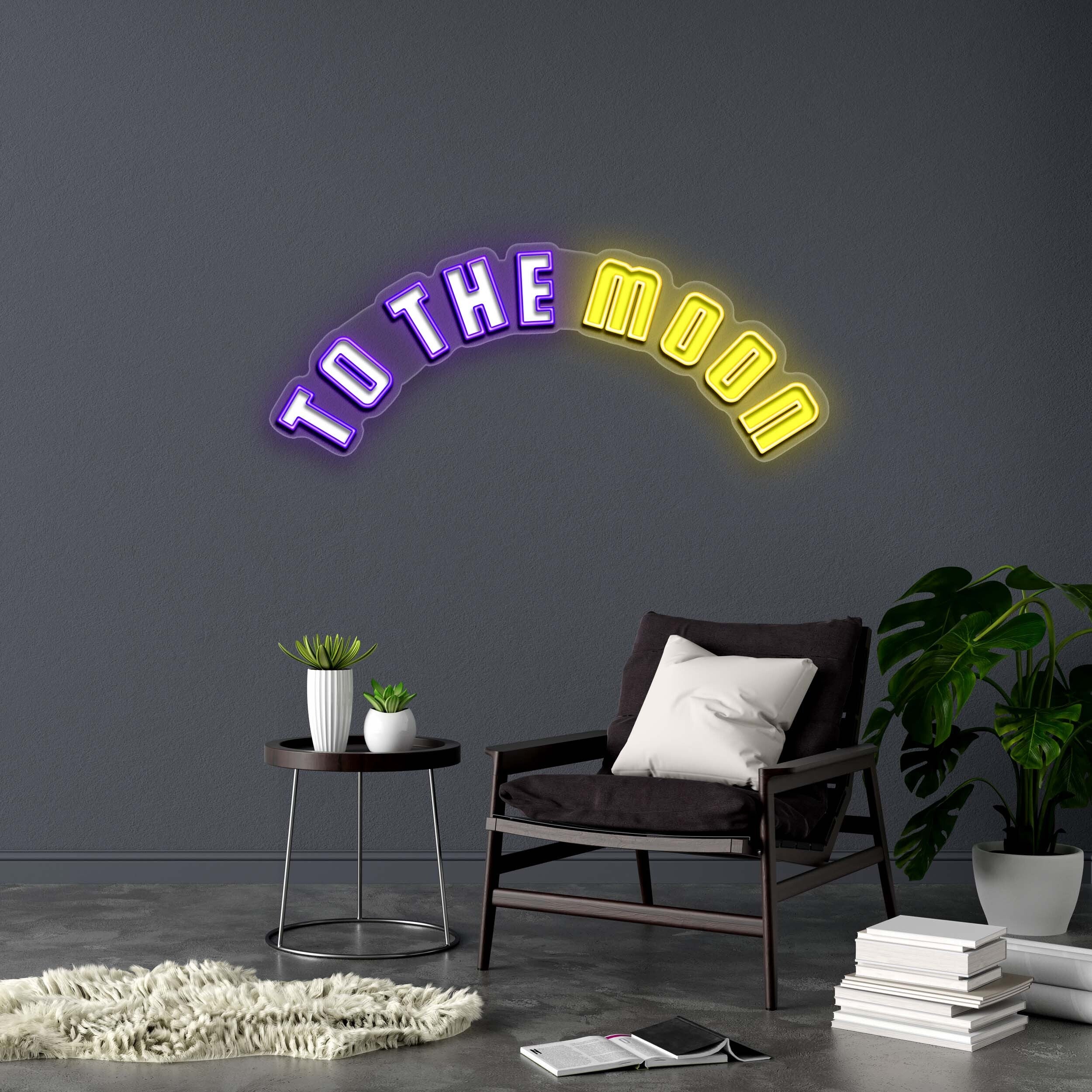 TO THE MOON (arched) - Premium Neon Artwork - Image 4