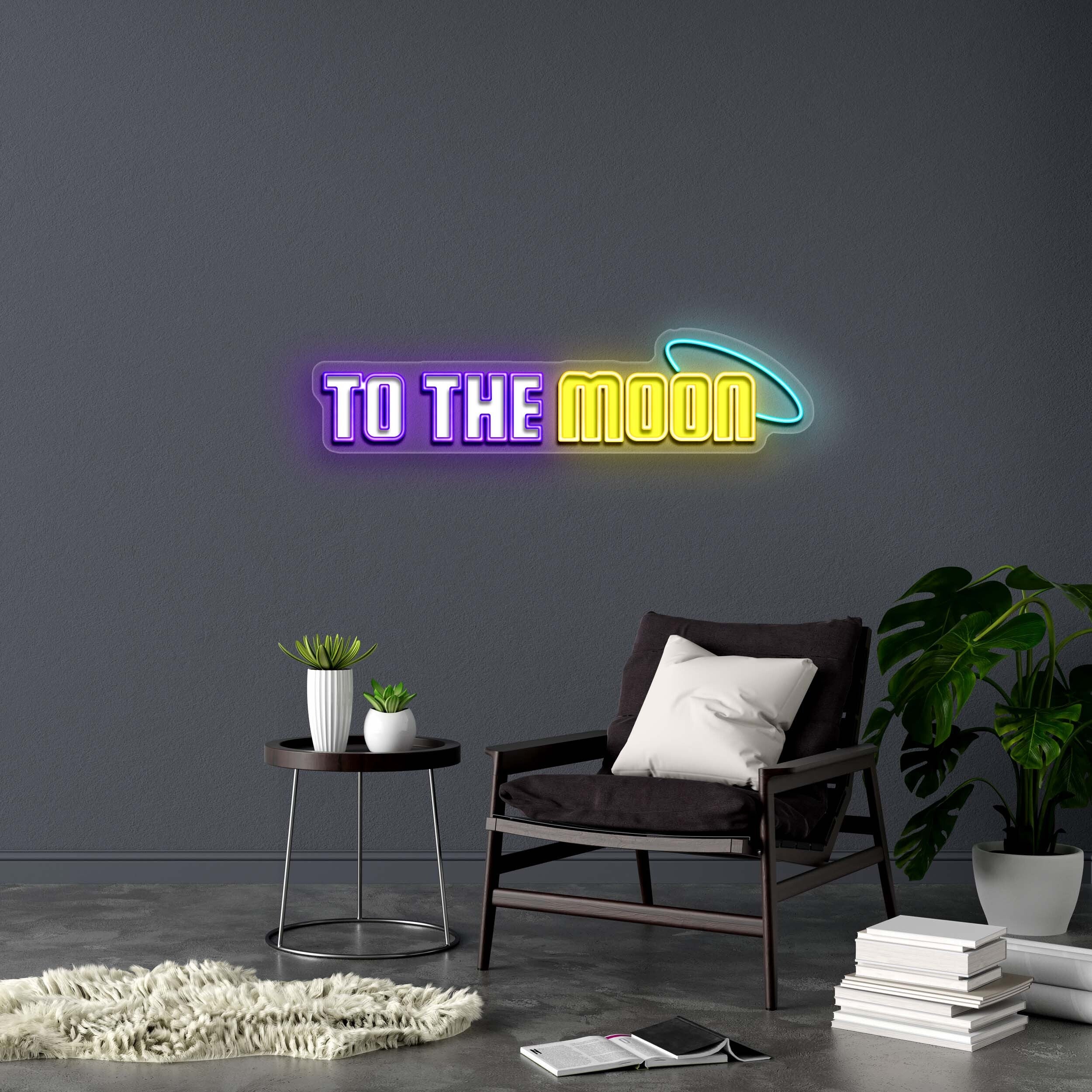 TO THE MOON - Premium Neon Artwork