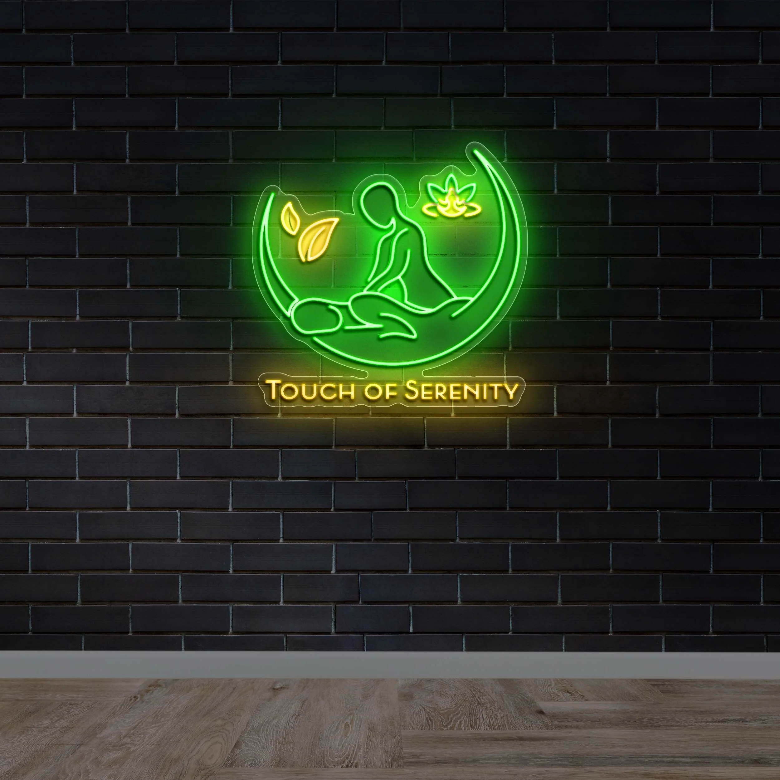 Touch of Serenity - Premium Neon Artwork