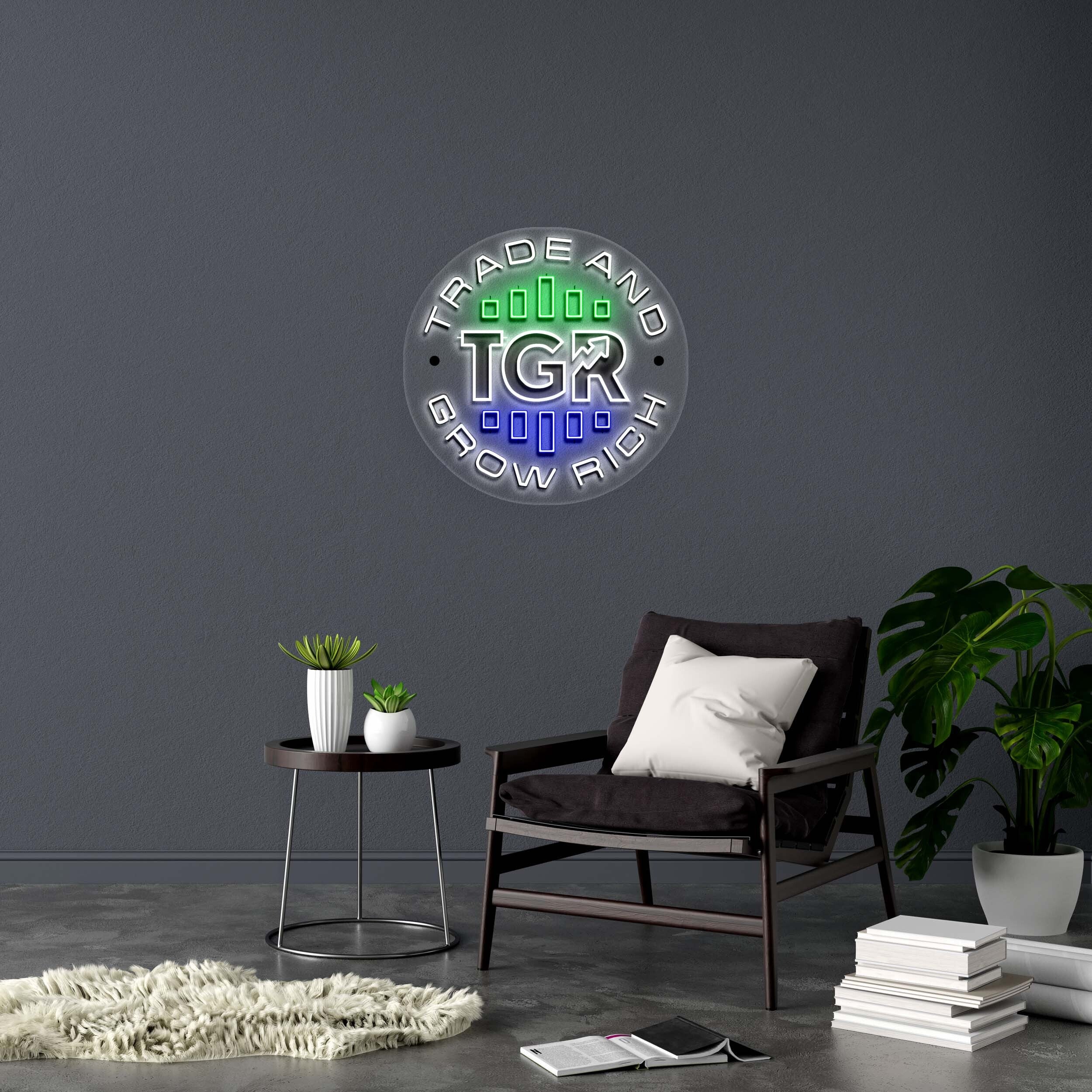 TRADE AND GROW RICH | 2nd Version - Premium Neon Artwork - Image 2