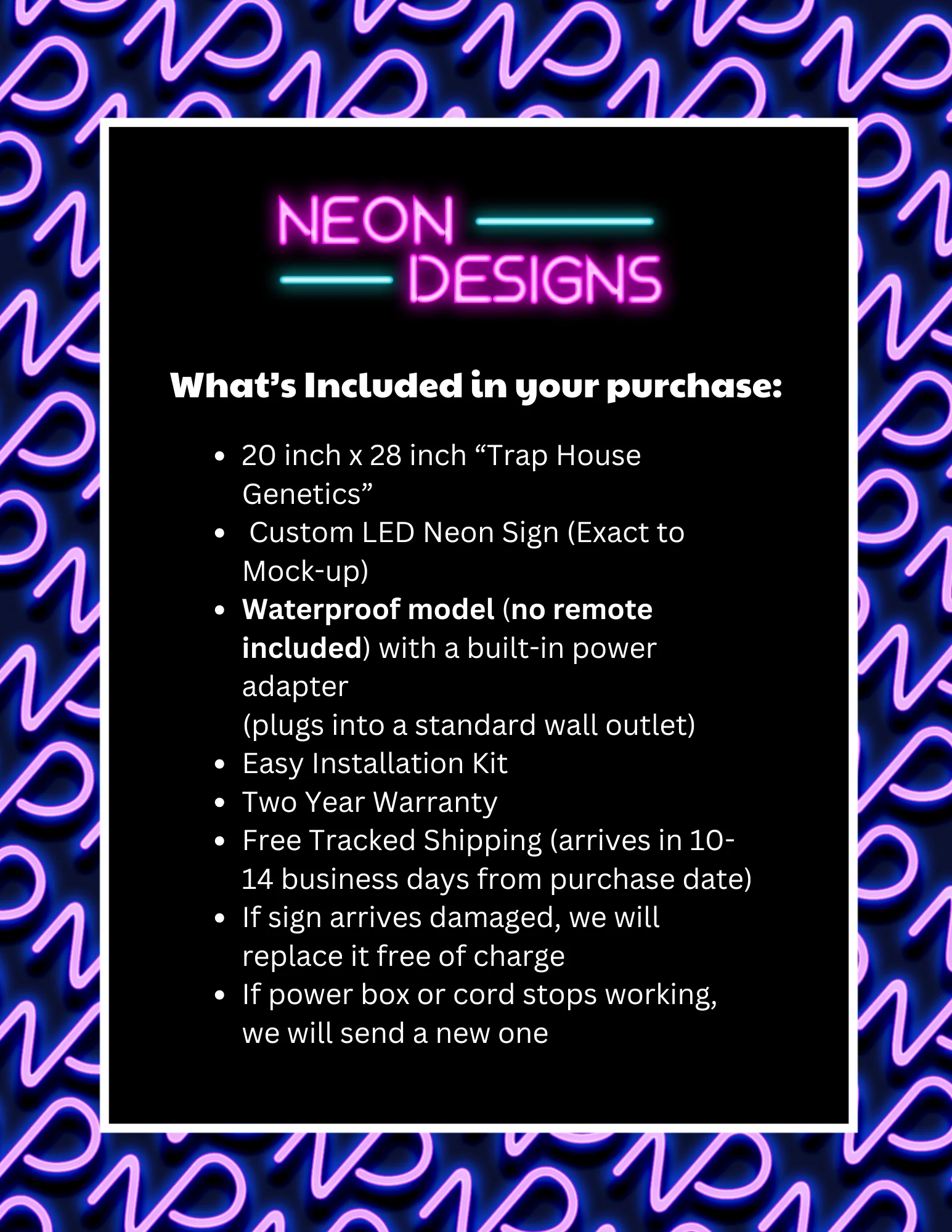 Trap House Genetics - Premium Neon Artwork - Image 2
